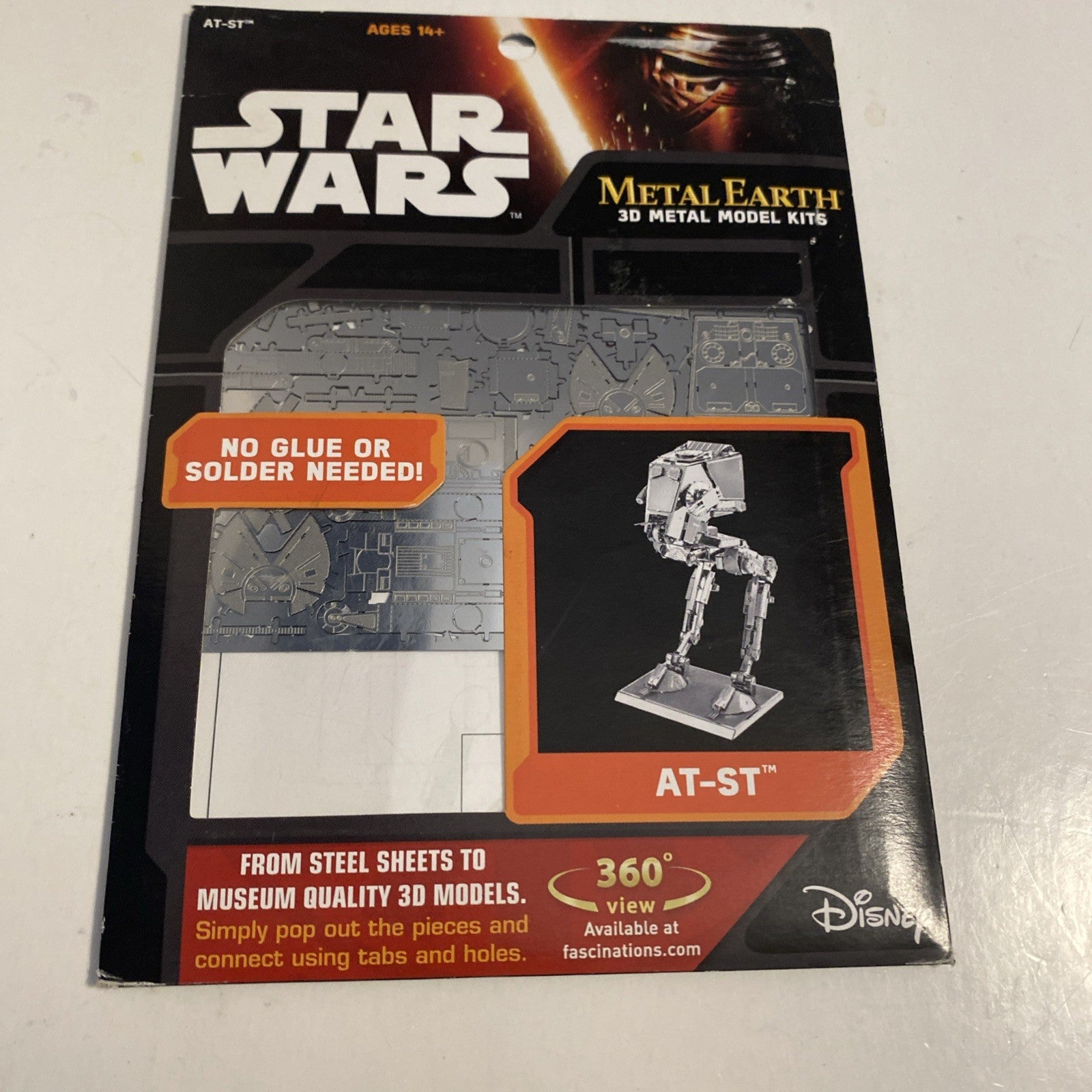 STAR WARS DISNEY METAL EARTH 3D STEEL SHEETS MODEL KIT AT-ST NIP