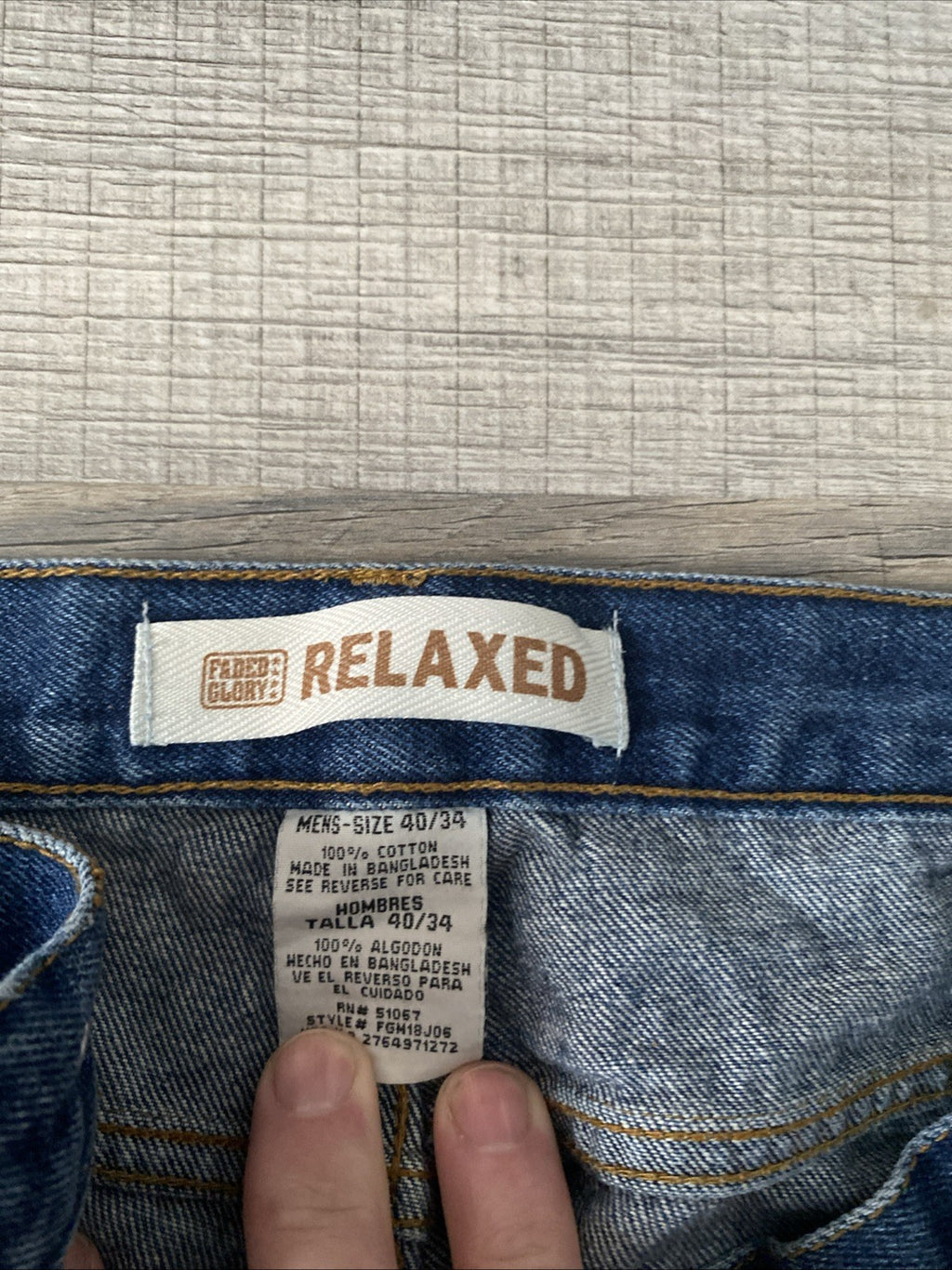 Men’s denim jeans relaxed fit size 40/34 denim