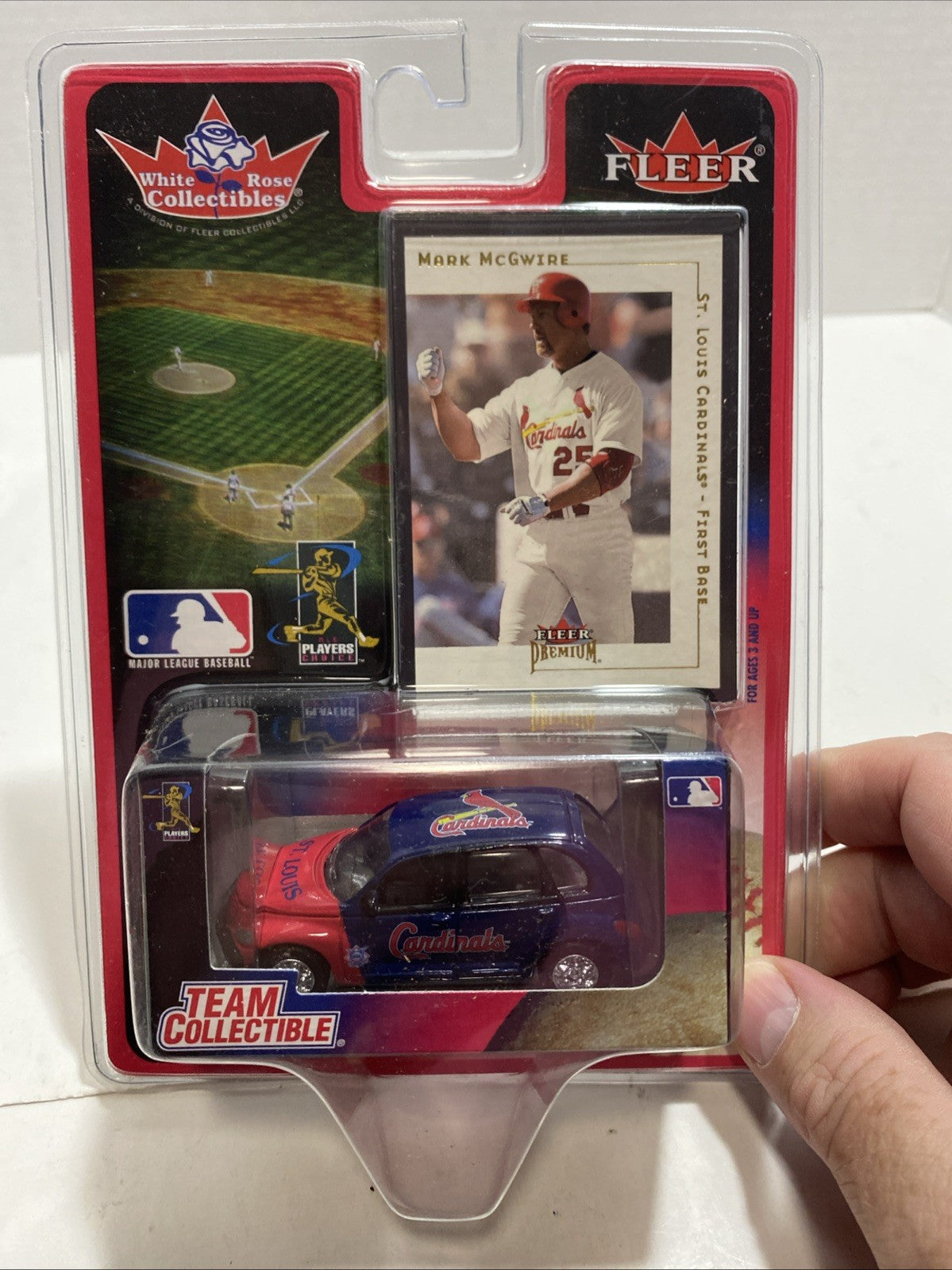 MLB White rose collectibles fleer Mark McGuire vehicle and card St. Louis Cardin
