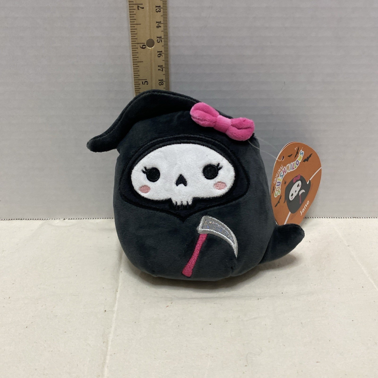 Original Squishmallows Jane the Grim Reaper Halloween 5 Inch Plush New Aw/Tag!