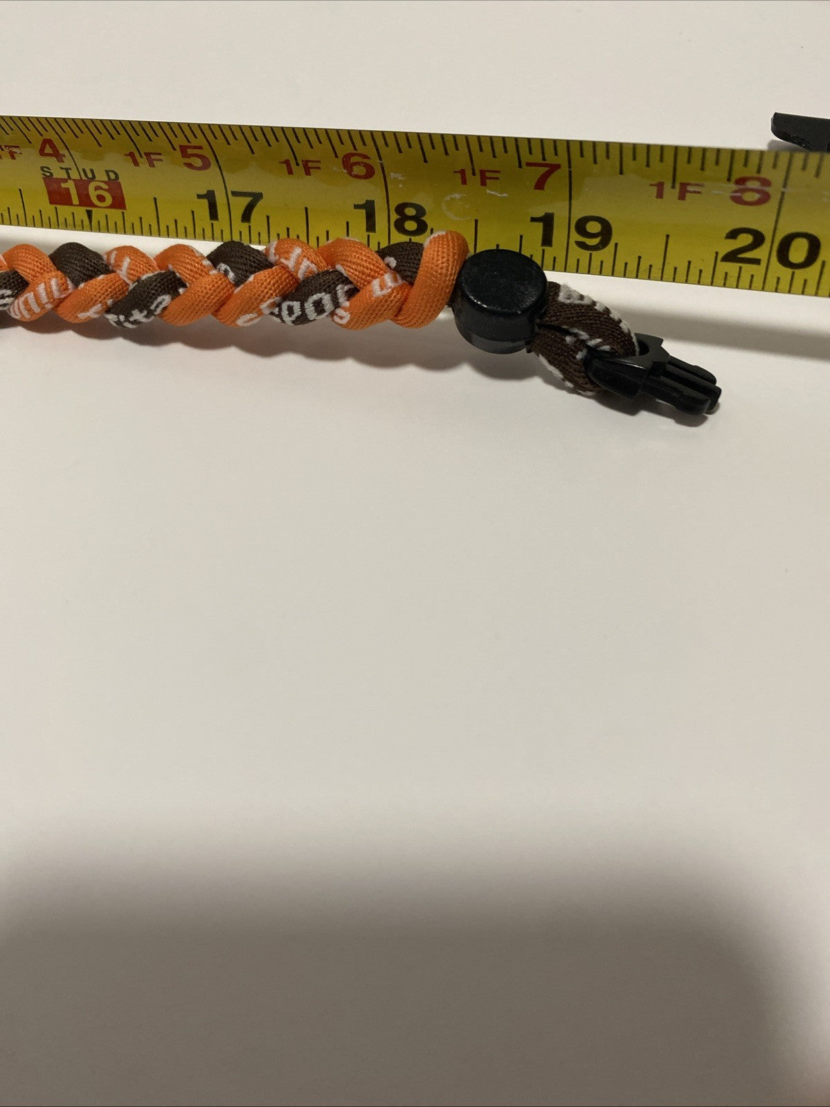 Unisex sports choker necklace orange and brown 20 inches long