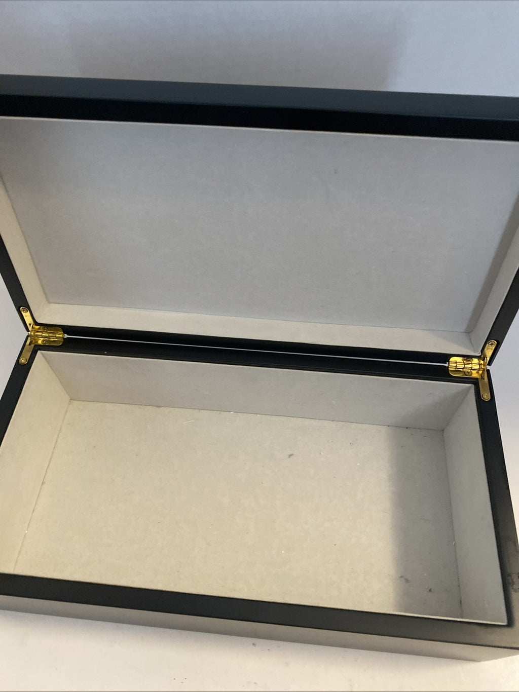 Handmade wooden storage box, heavy recessed hinges, approx. 5.5 X 10.5