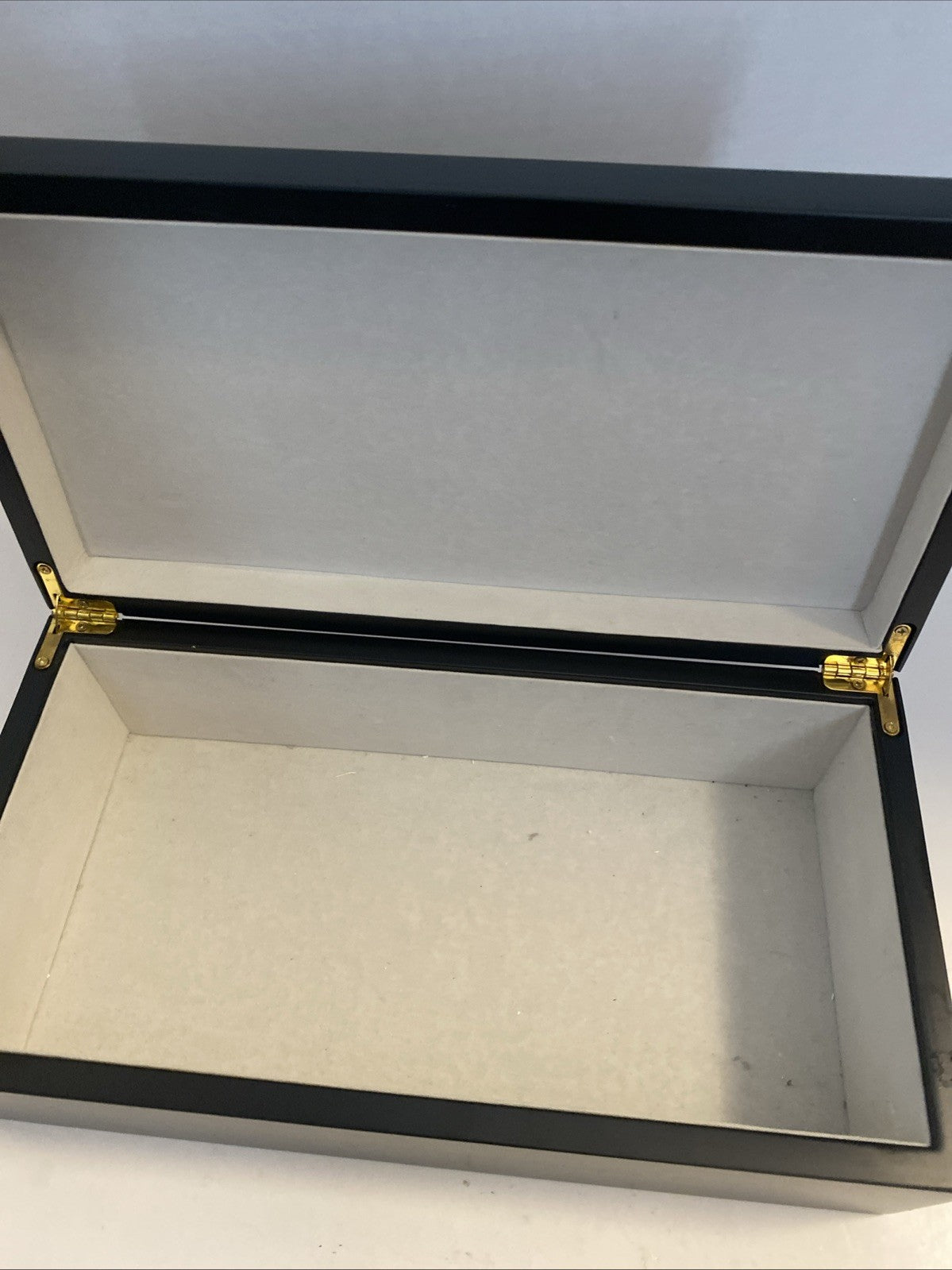 Handmade wooden storage box, heavy recessed hinges, approx. 5.5 X 10.5