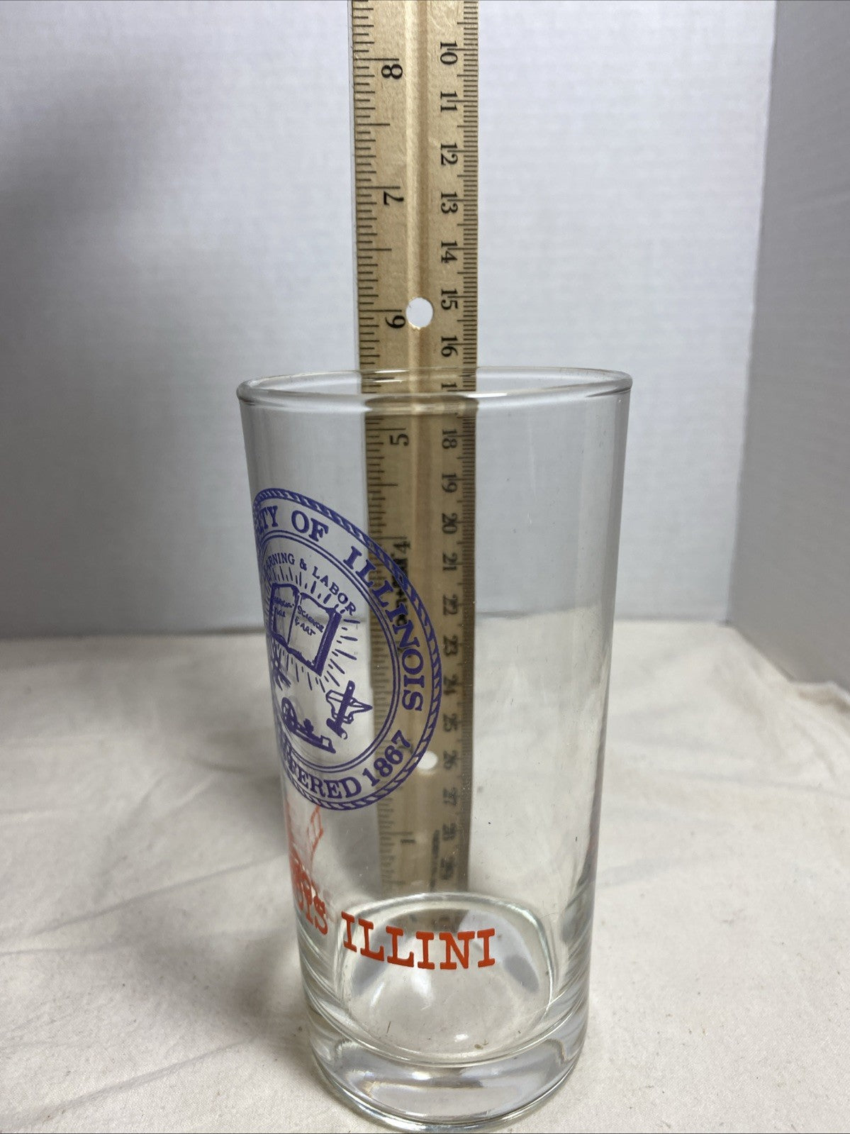 1960's Marathon Big 10 UNIVERSITY OF ILLINOIS "Illini" Drinking Tumbler (5.5" H)