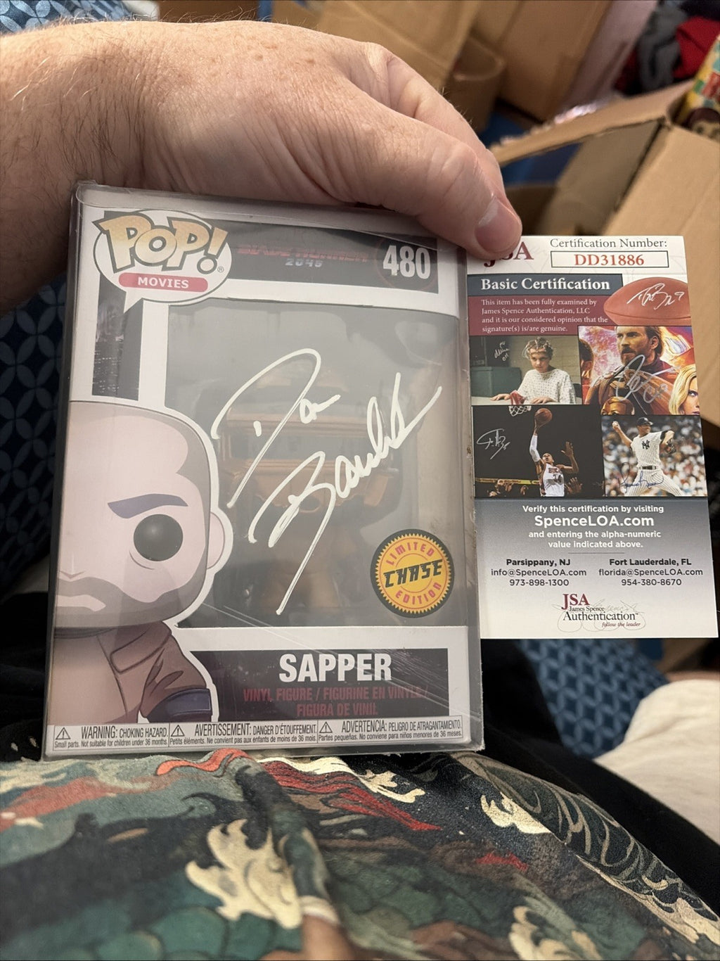 DAVE BAUTISTA SIGNED SAPPER BLADE RUNNER 2049 CHASE FUNKO POP FIGURE GOTG JSACOA