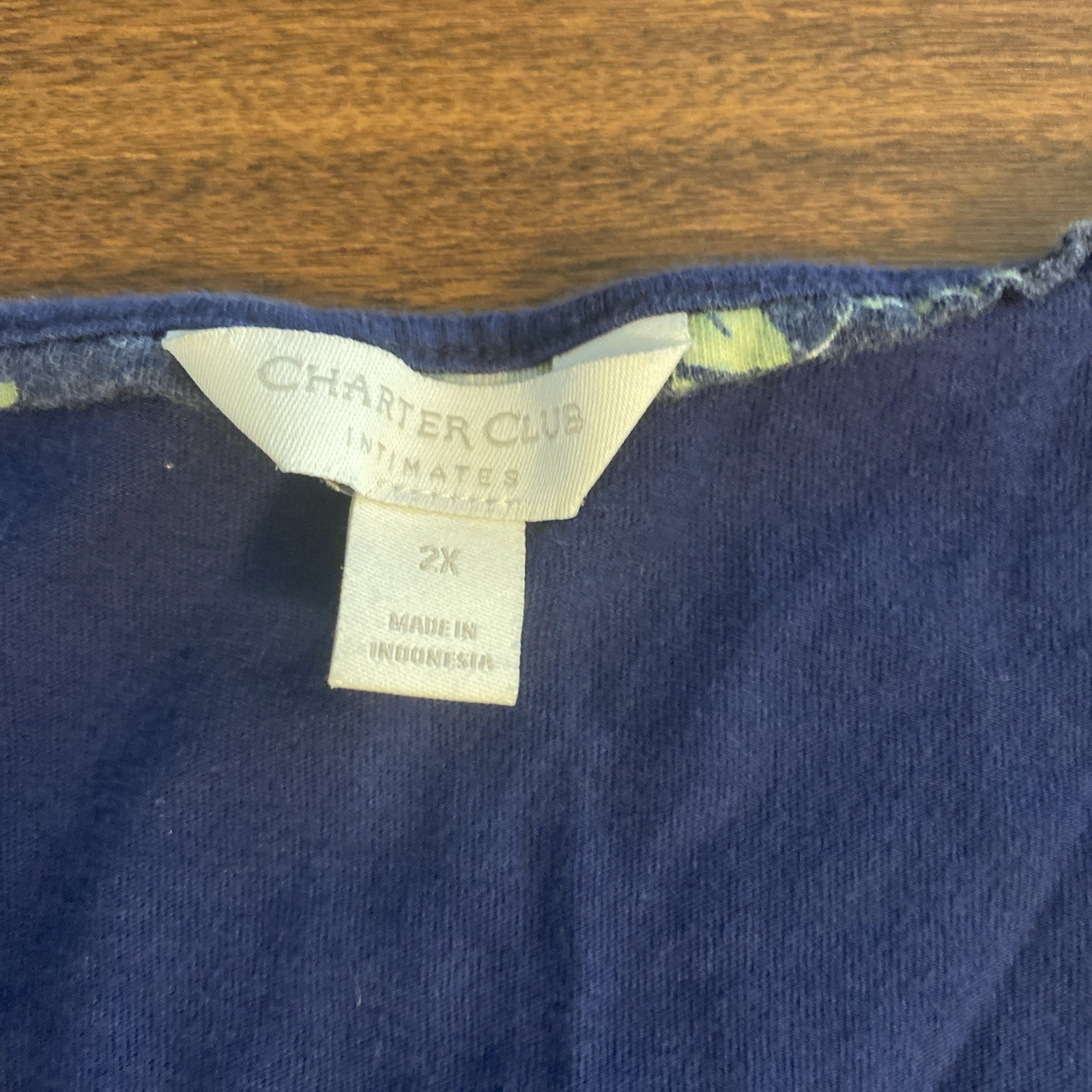 Charter Club Women’s Shirt Short Sleeve Quarter Button Up Blue Size 2X