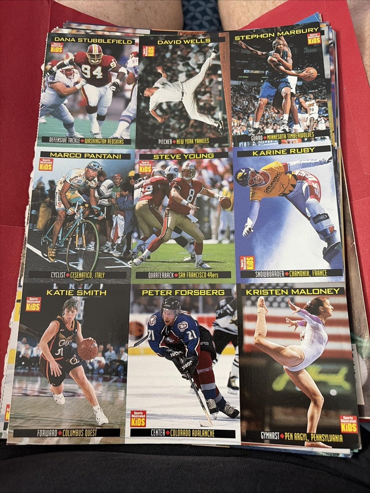 Steve Young RC KRISTEN MALONEY 2000 SPORTS ILLUSTRATED FOR KIDS SI UNCUT SHEET