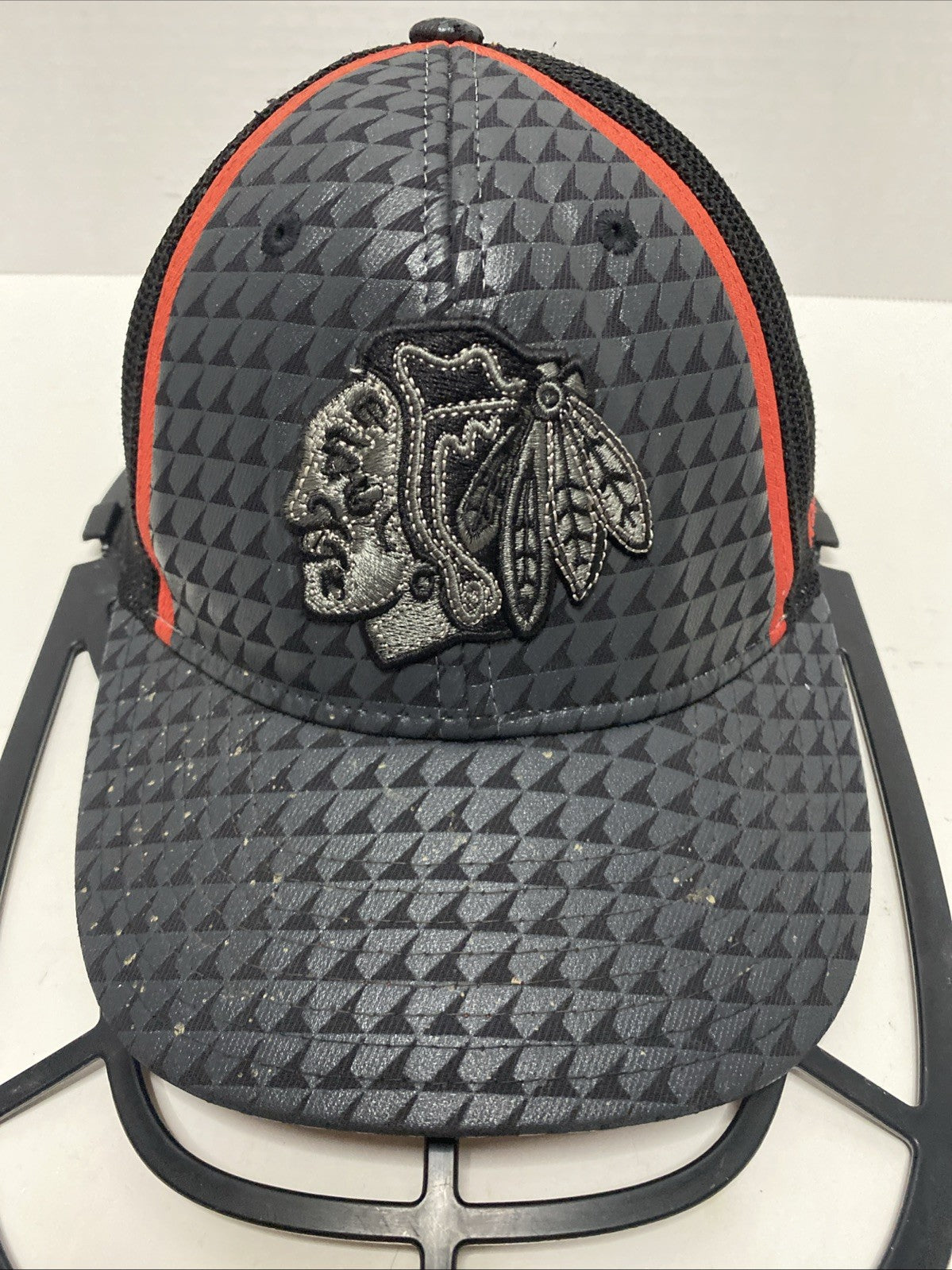NHL Chicago Blackhawks Center Ice Reebok Black Snap back Mesh Adult Cap
