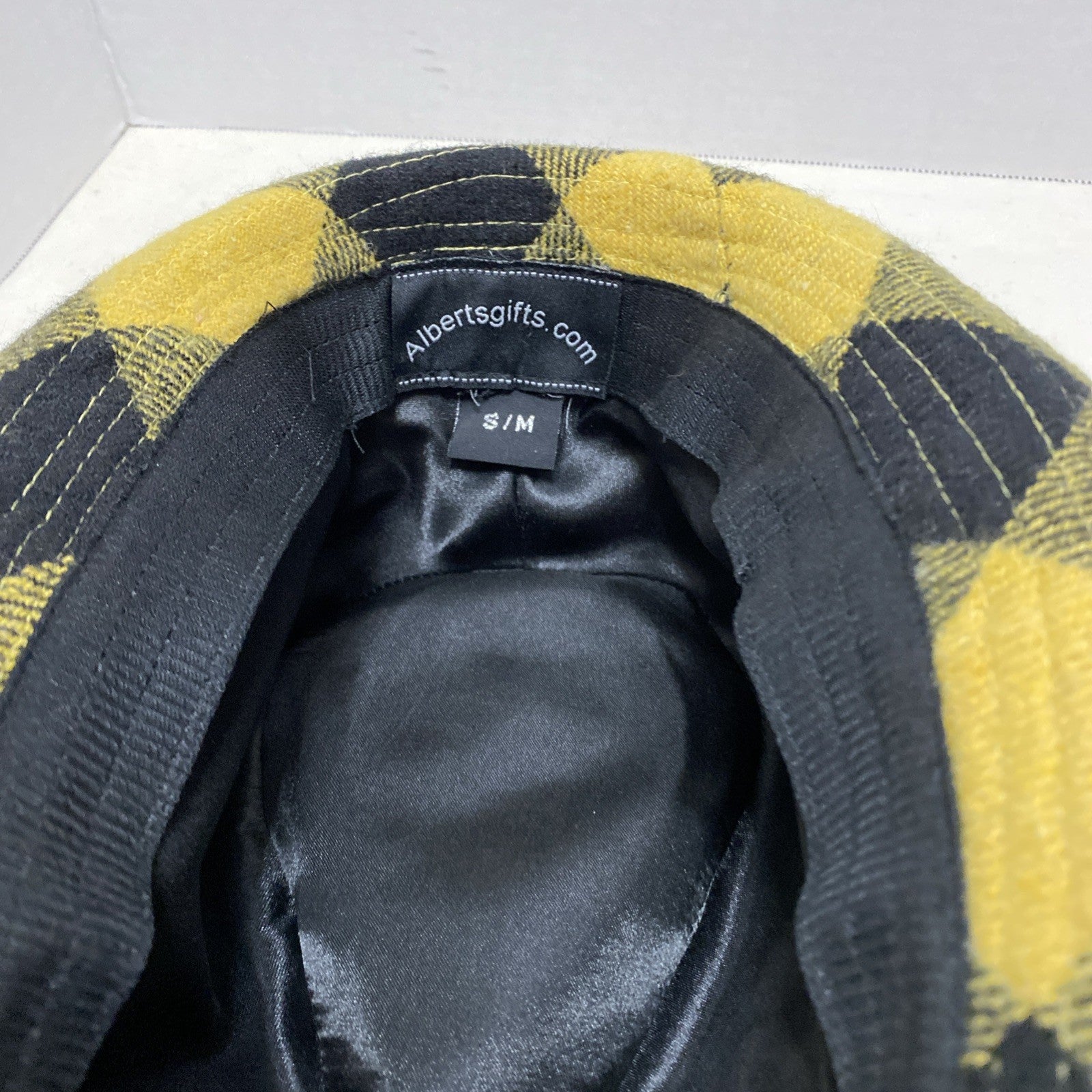 Steelers Fedora - Black And Gold Plaid-
