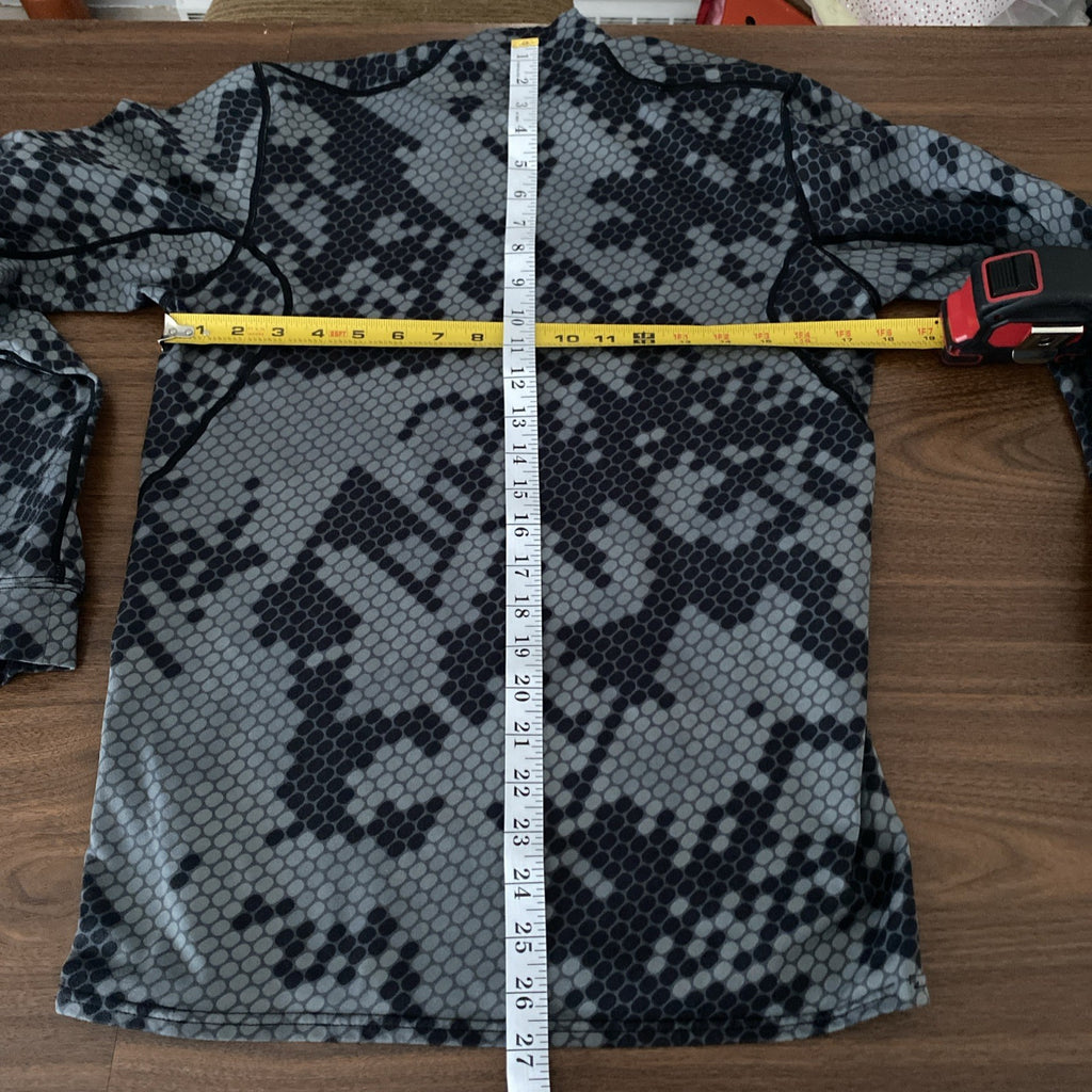 Nike Pro Combat Shirt Men Med Hyper Warm Dri Fit Fitted Long Sleeve Gray Black