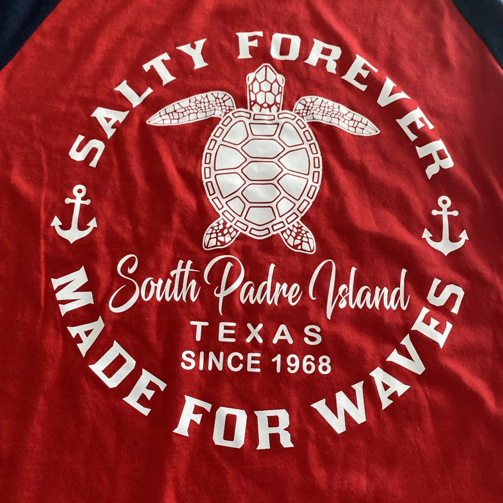American apparel women’s three-quarter south Padre Island salty forever Size S