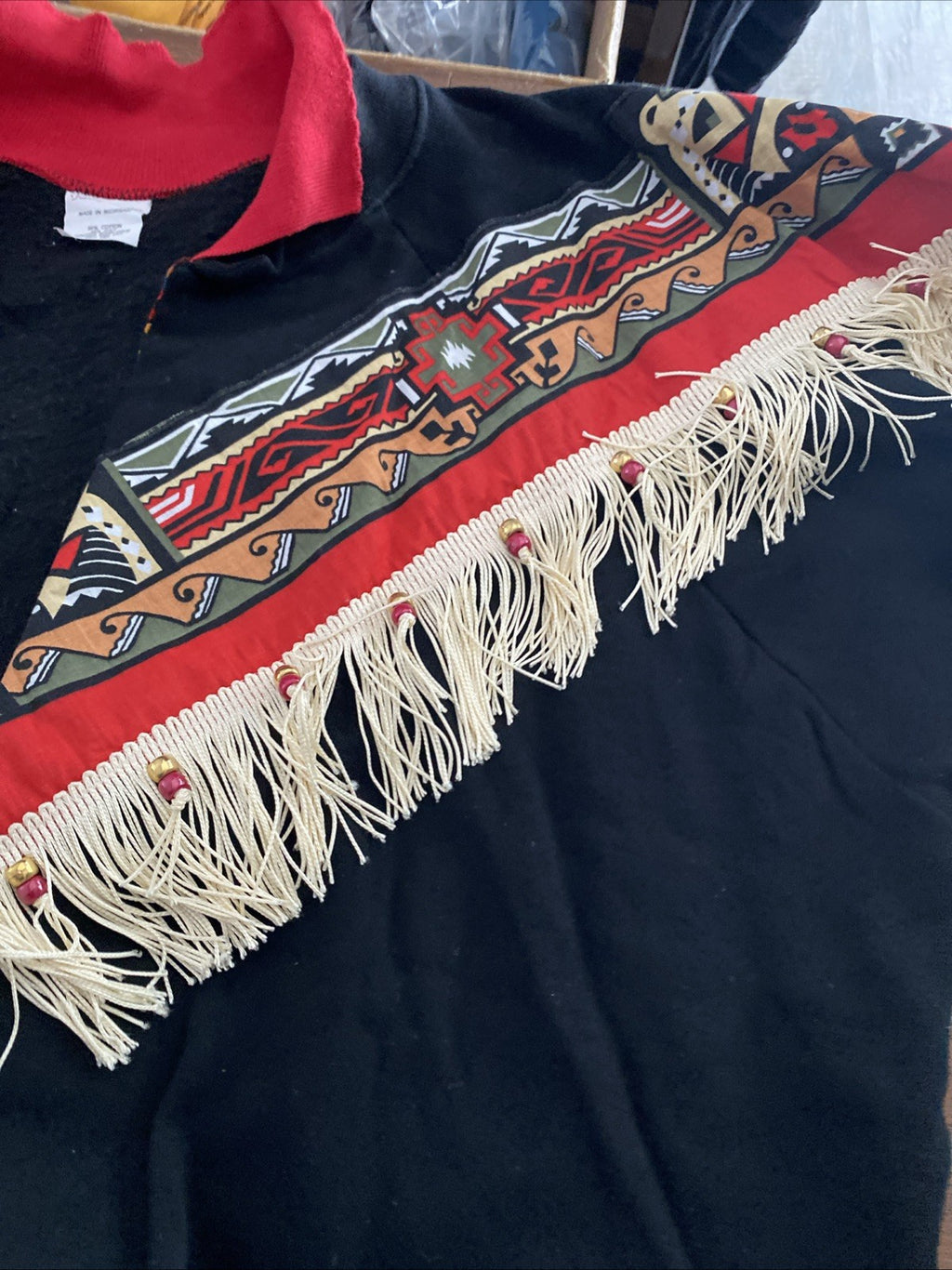 Frankly country Native American custom sweat jacket long sleeve 2XL