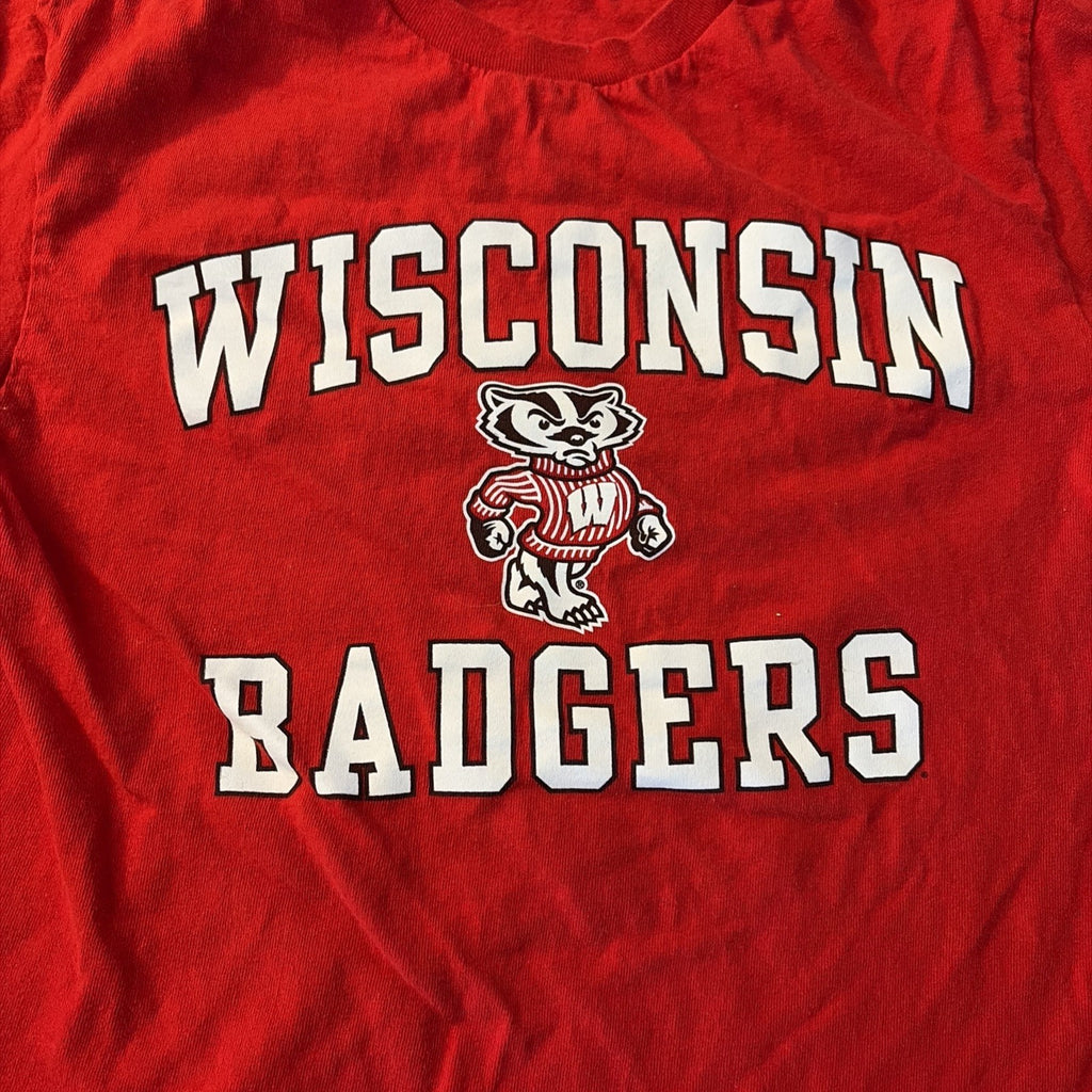 Campus One Size Small Wisconsin Badgers Red Graphic T-Shirt