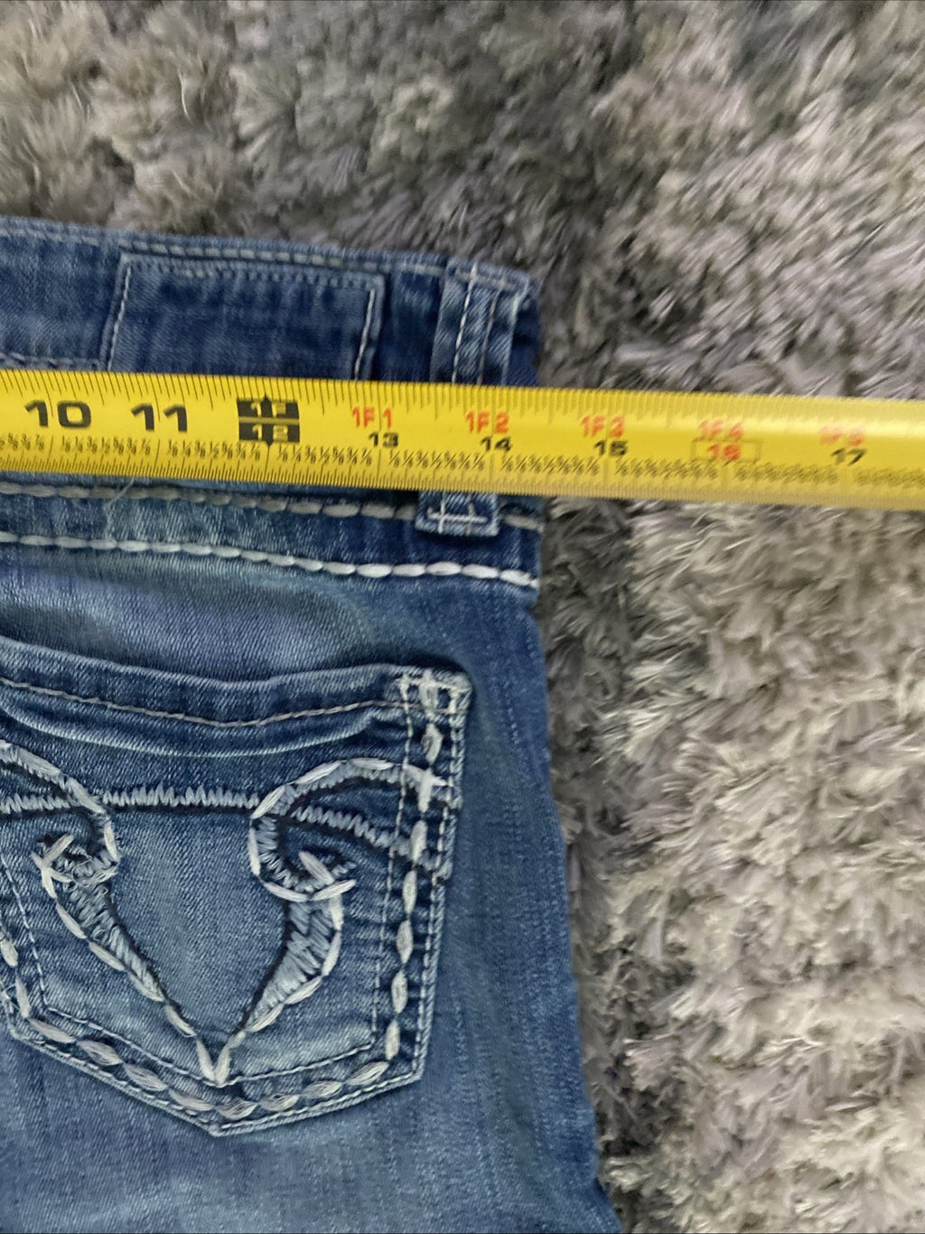 Big Star Women's Sweet Boot Denim Blue Jeans Size 28R Ultra Low Rise 28 X 19