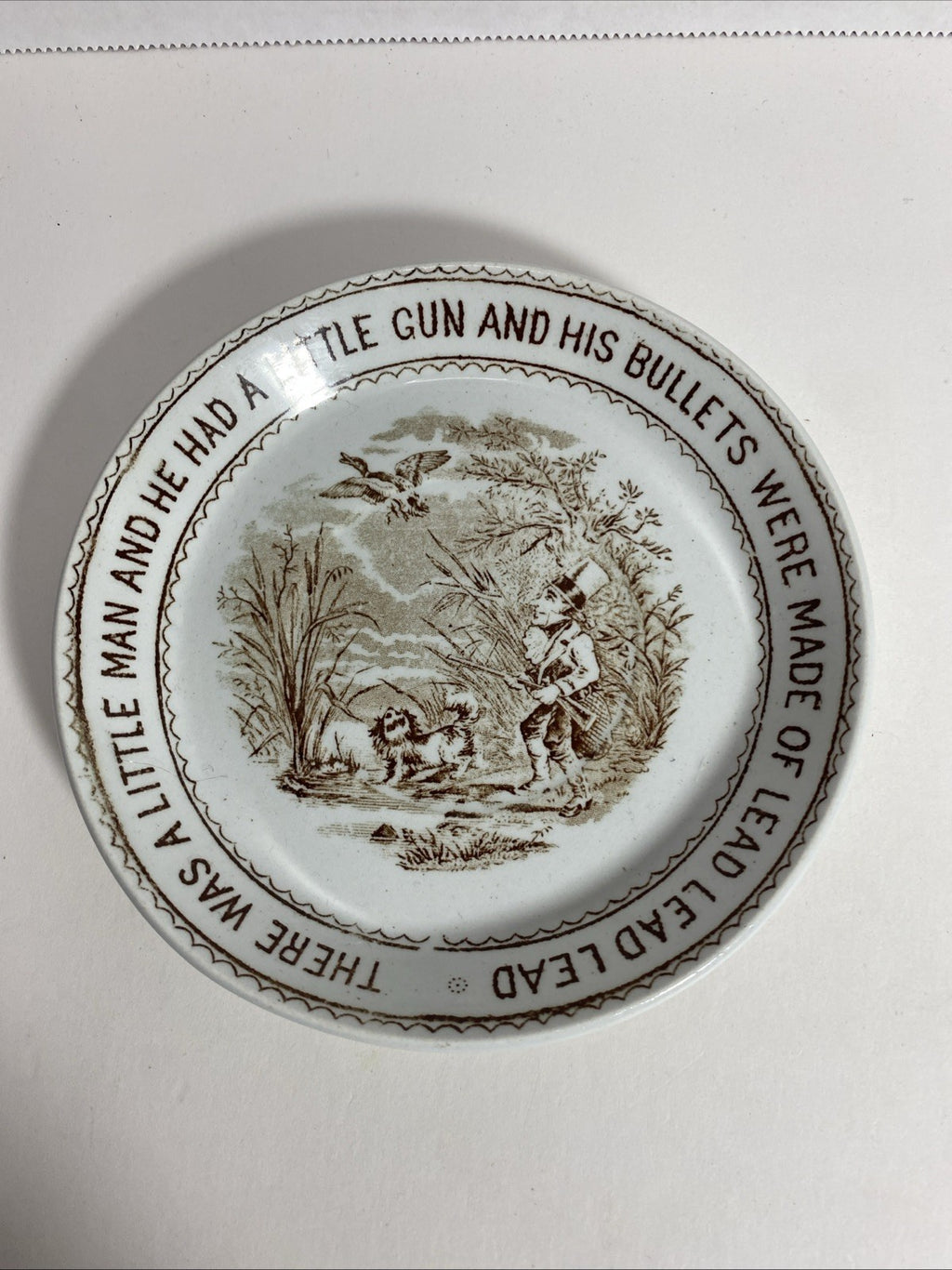 Antique W&C Hanley Nursery Rhyme Plate/There Was a Little Man……..