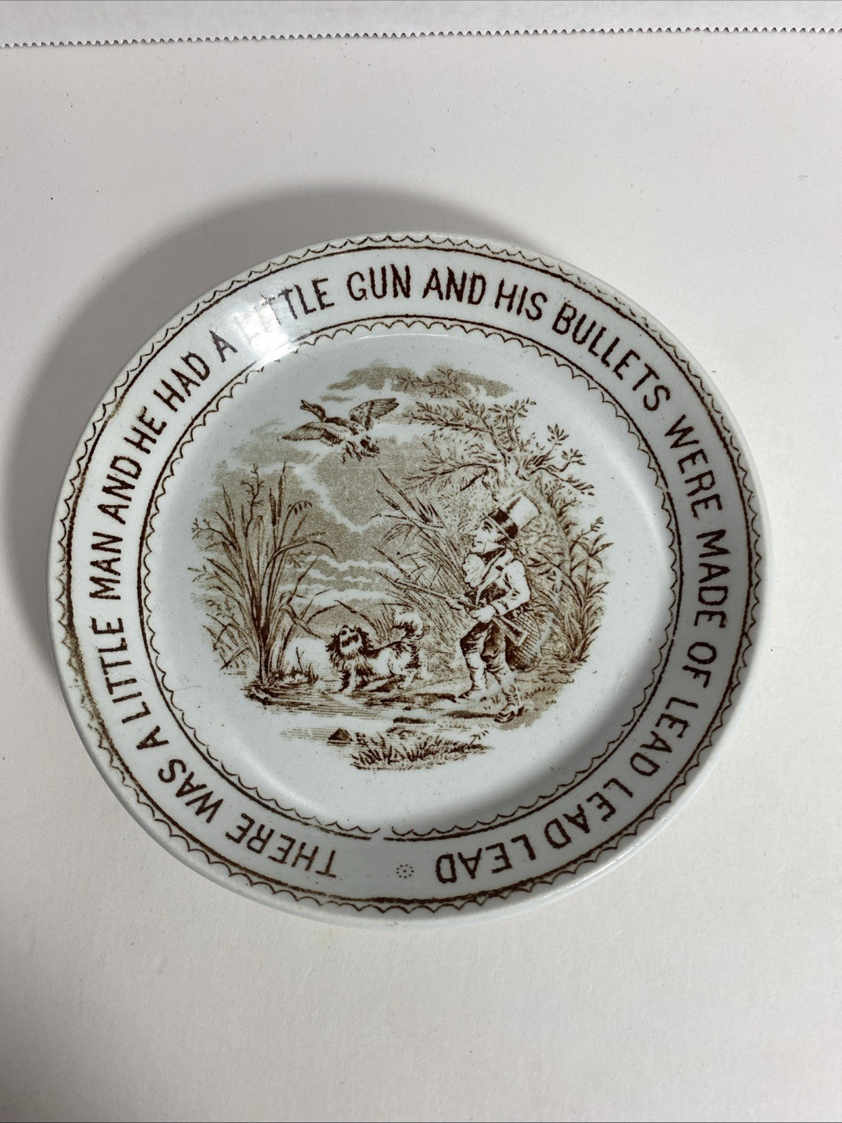 Antique W&C Hanley Nursery Rhyme Plate/There Was a Little Man……..