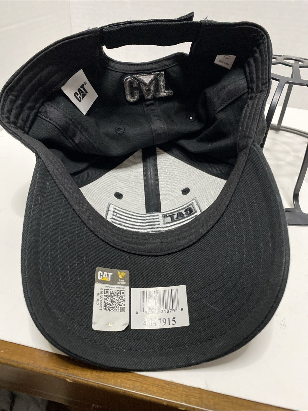 CATERPILLAR Men's  Blank And Grey Stripes Patch Adjustable