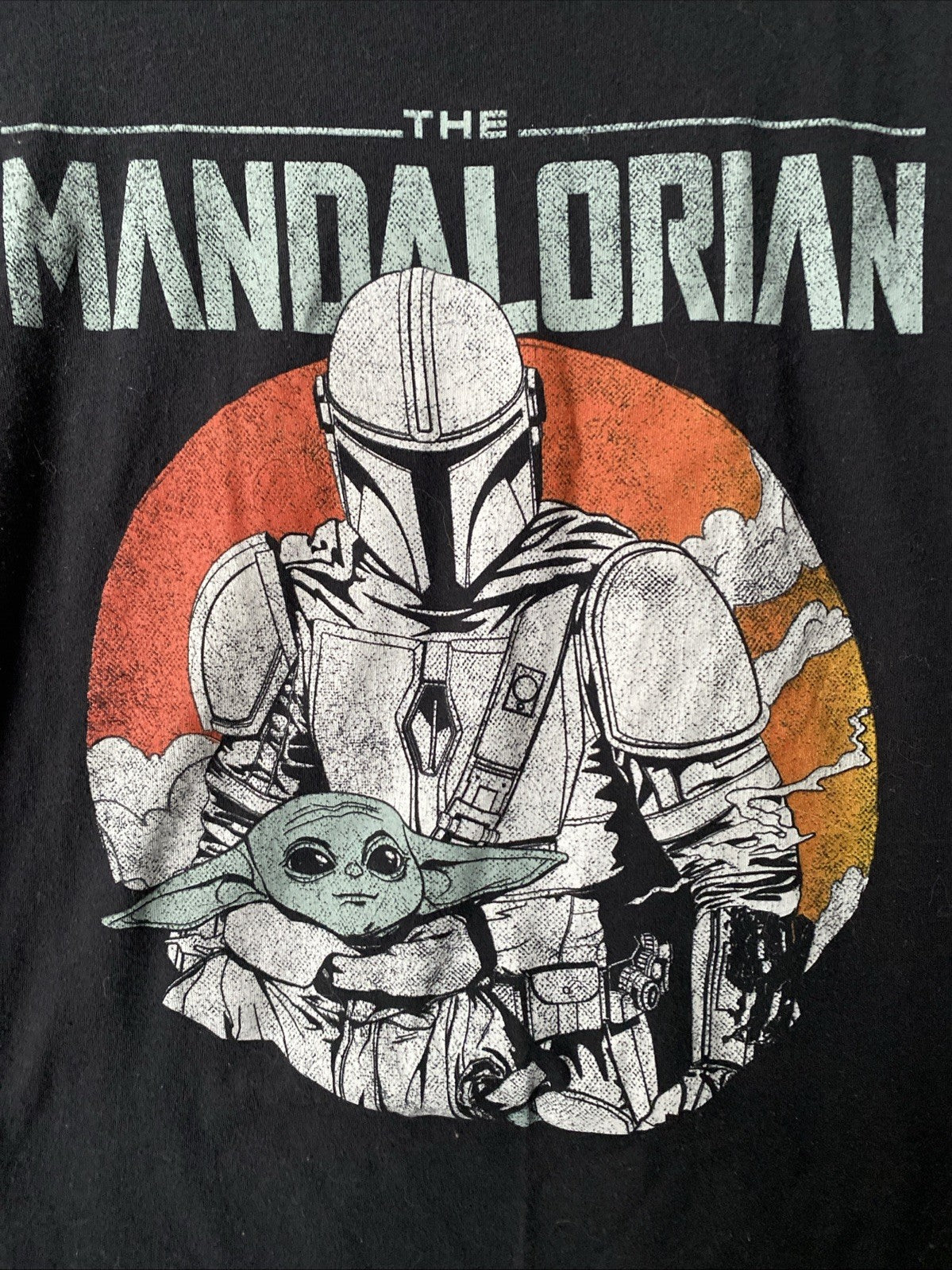 Star Wars The Mandolorian Black T-Shirt Sz- Lrg