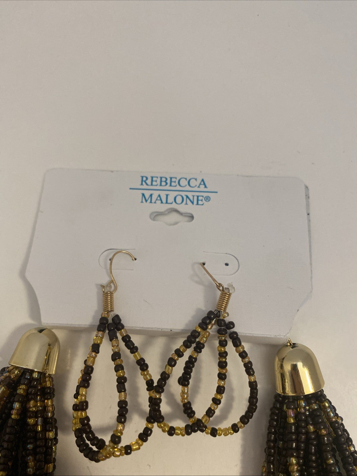 NWT Rebecca Malone 13 Strand Multi Colored Beaded Necklace earring set