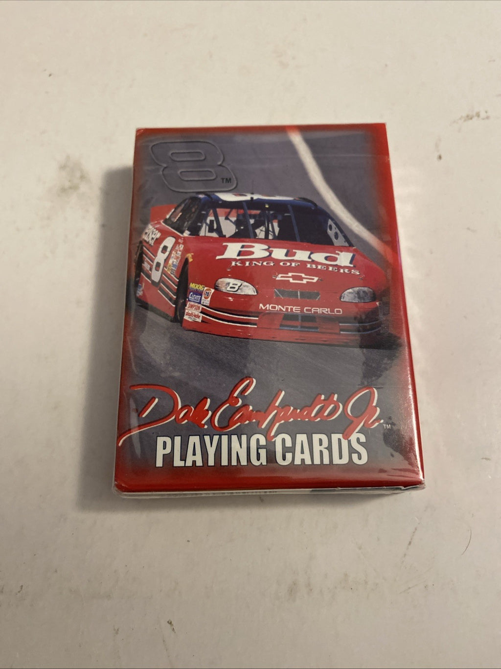 2000 Nascar Dale Earnhardt Jr #8 Embossed Metal Tin w/2 Decks Playing Cards NIB