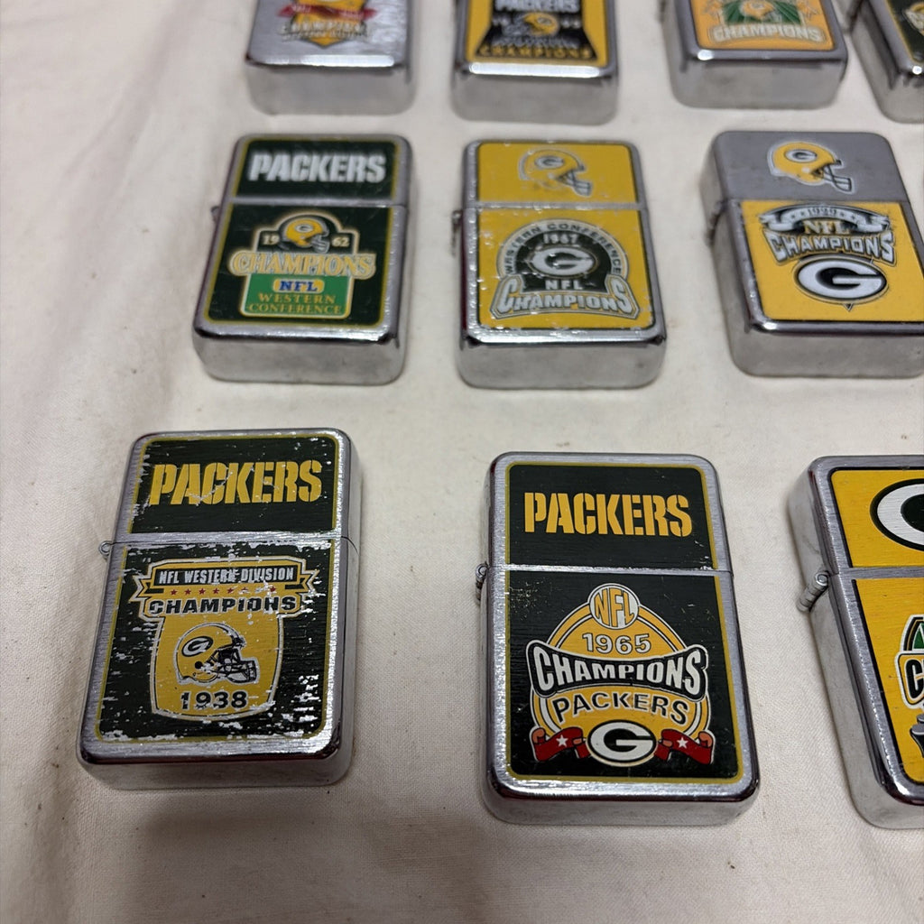 Lot 19 Danbury Mint Green Bay Packers Lighters NFL See Pic For Details