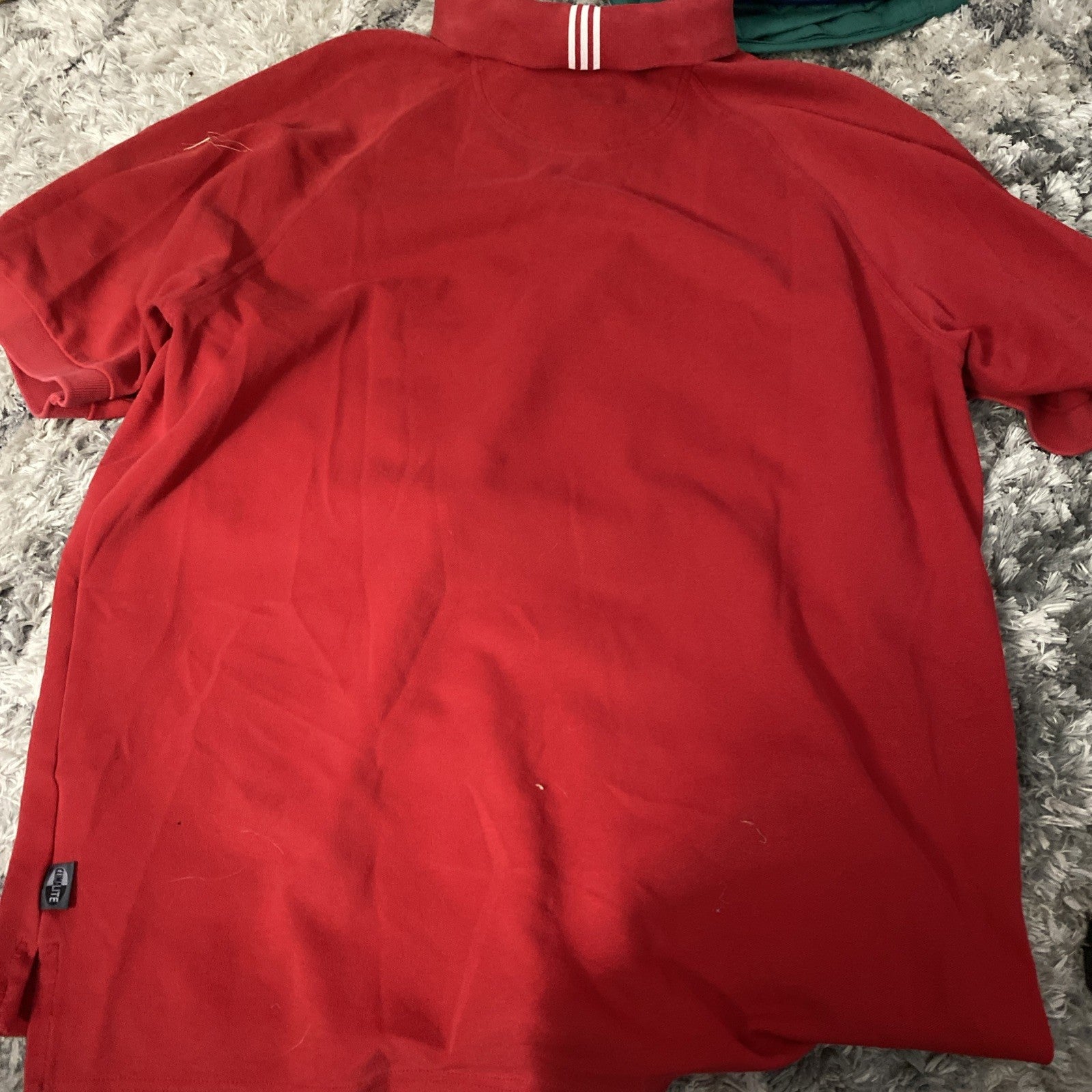 Adidas Climalite stretch men’s large short sleeve polo shirt red