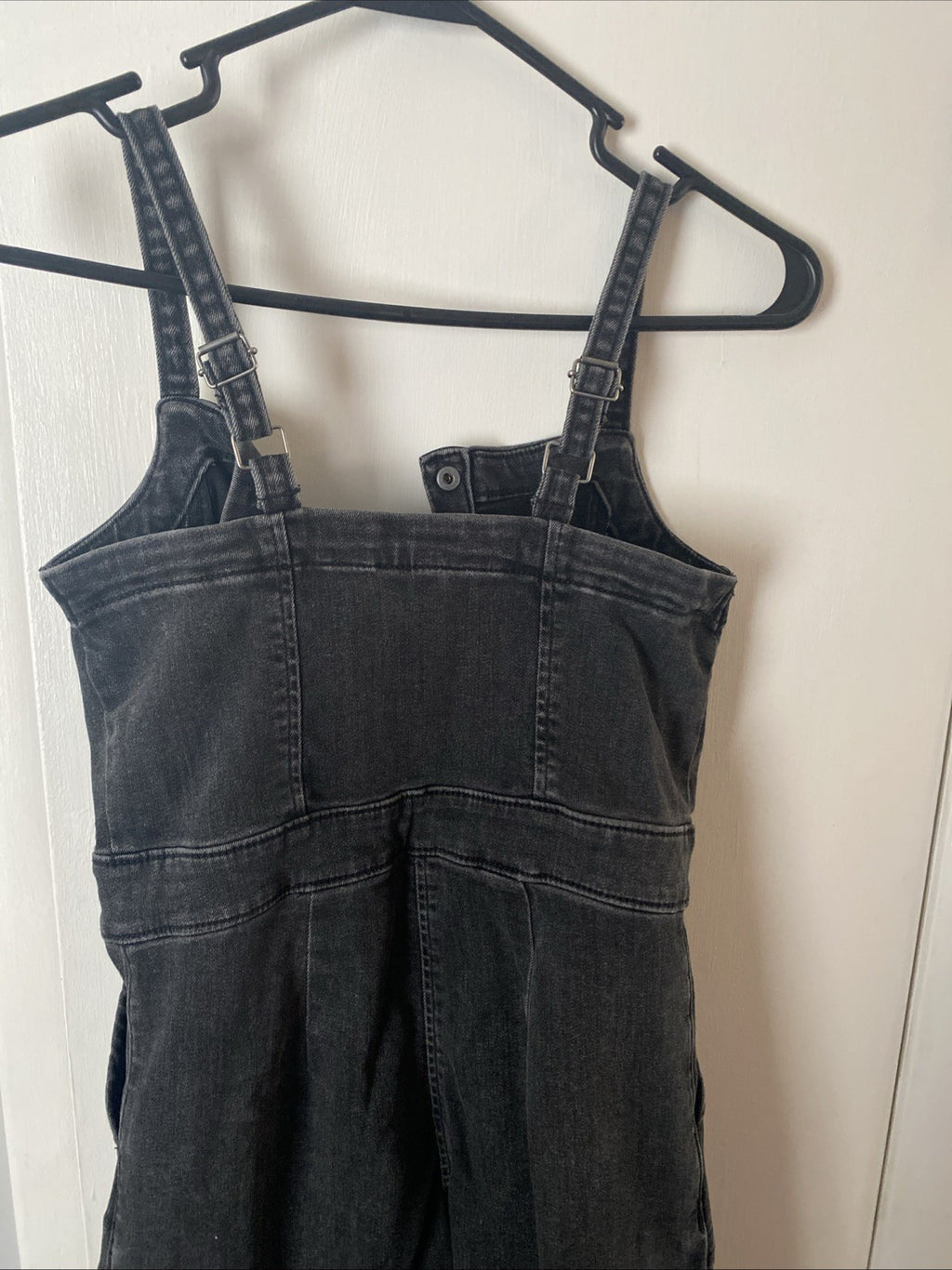 Abercrombie kids 11/12 black bib overalls denim