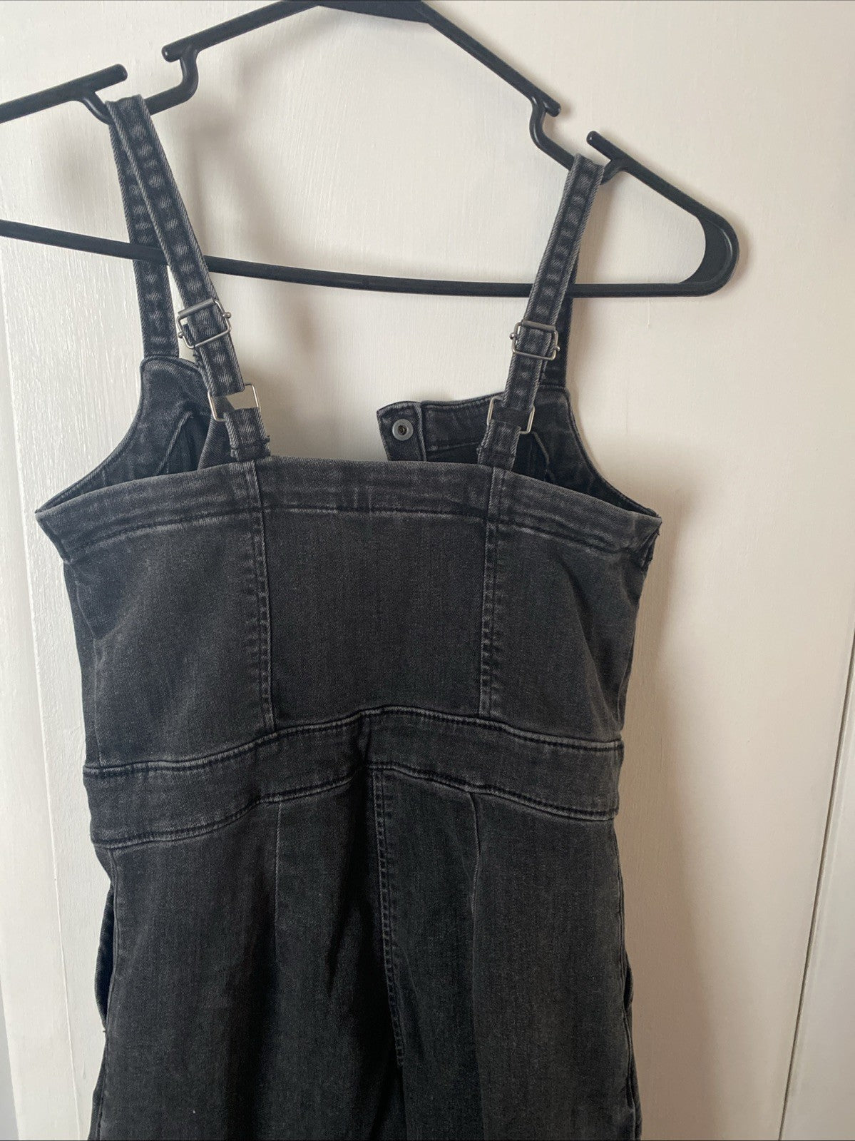 Abercrombie kids 11/12 black bib overalls denim