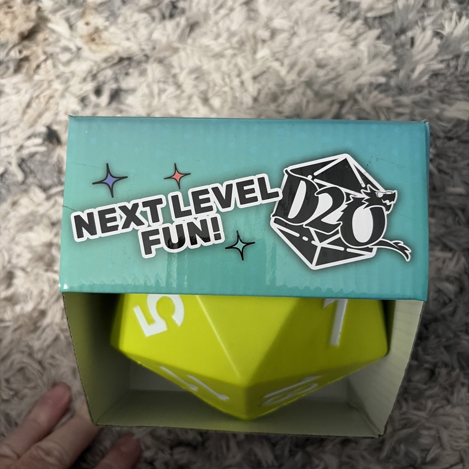 Kess Giant D20 Dice 5.5" Foam Green Foam Critical Hit Dungeons Dragons RPG New