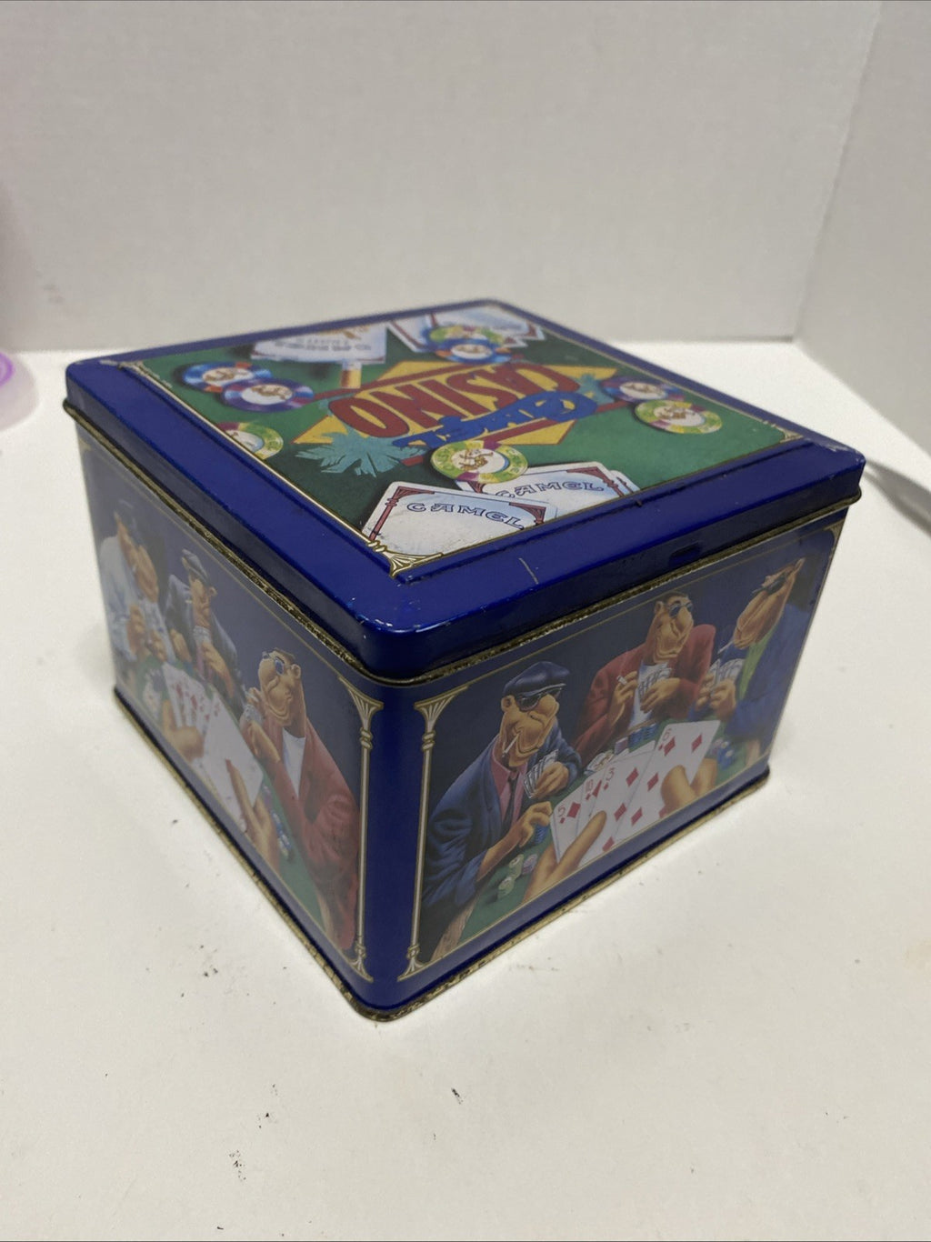 Joe Camel Casino Poker Set Original Tin Box, Cards/Chips Vintage Rare