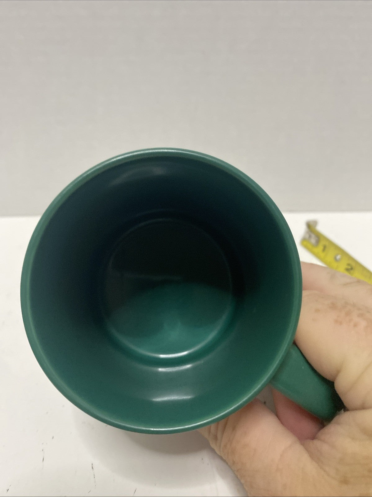Rare Starbucks skull parody mug green handle green interior green logo