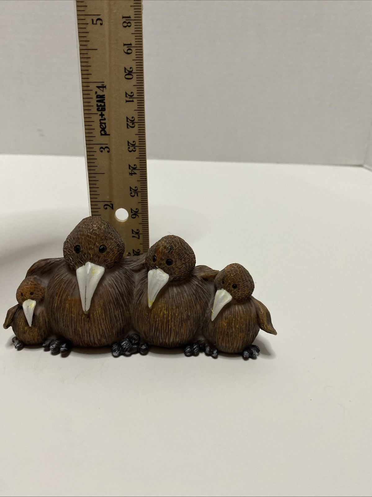 Vintage Resin Kiwi Bird  Family Figurine