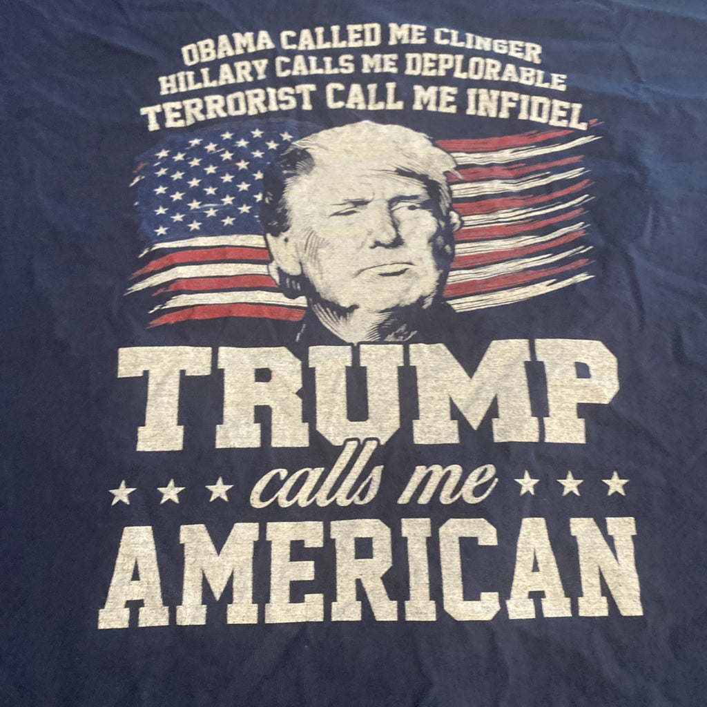 Donald Trump Calls Me American New Mens Shirt USA Flag Patriotic 3XL