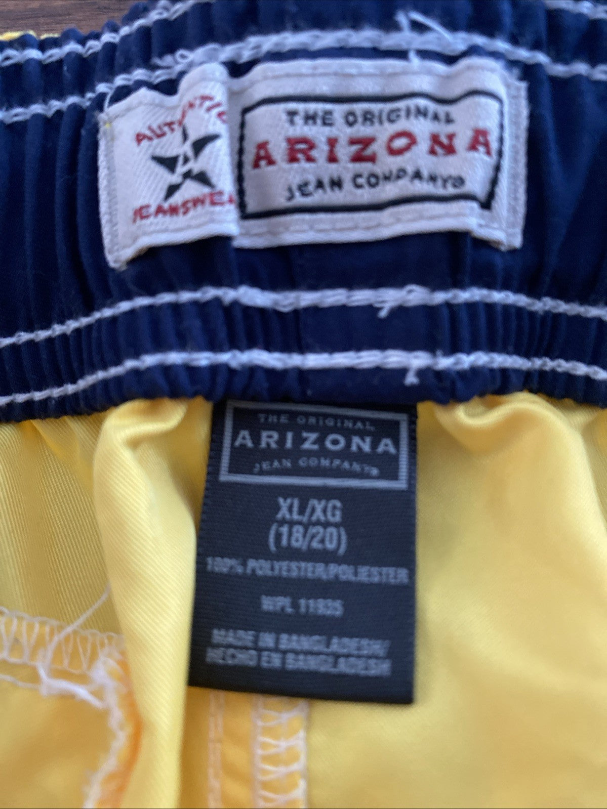 Arizona boys extra large 18/20 swim trunks 12 inch leg