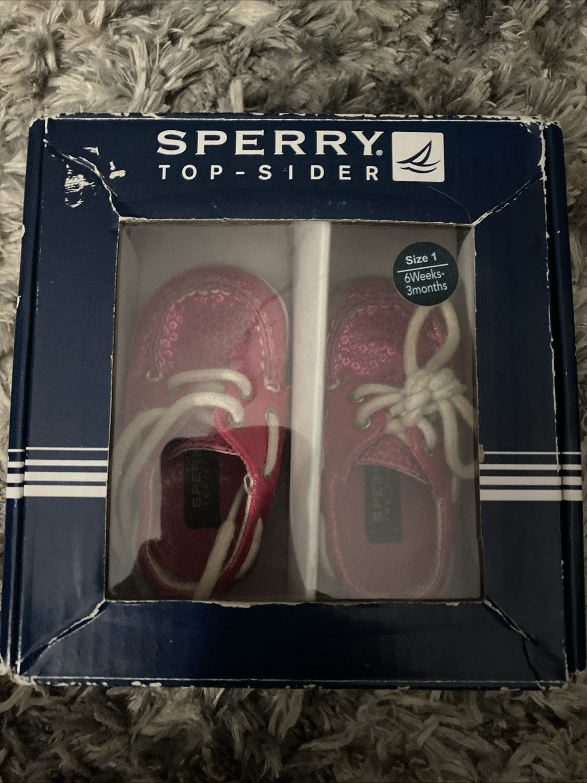 Sperry Top-Siders Intrepid Crib Linen/Parade Pink Free Shipping