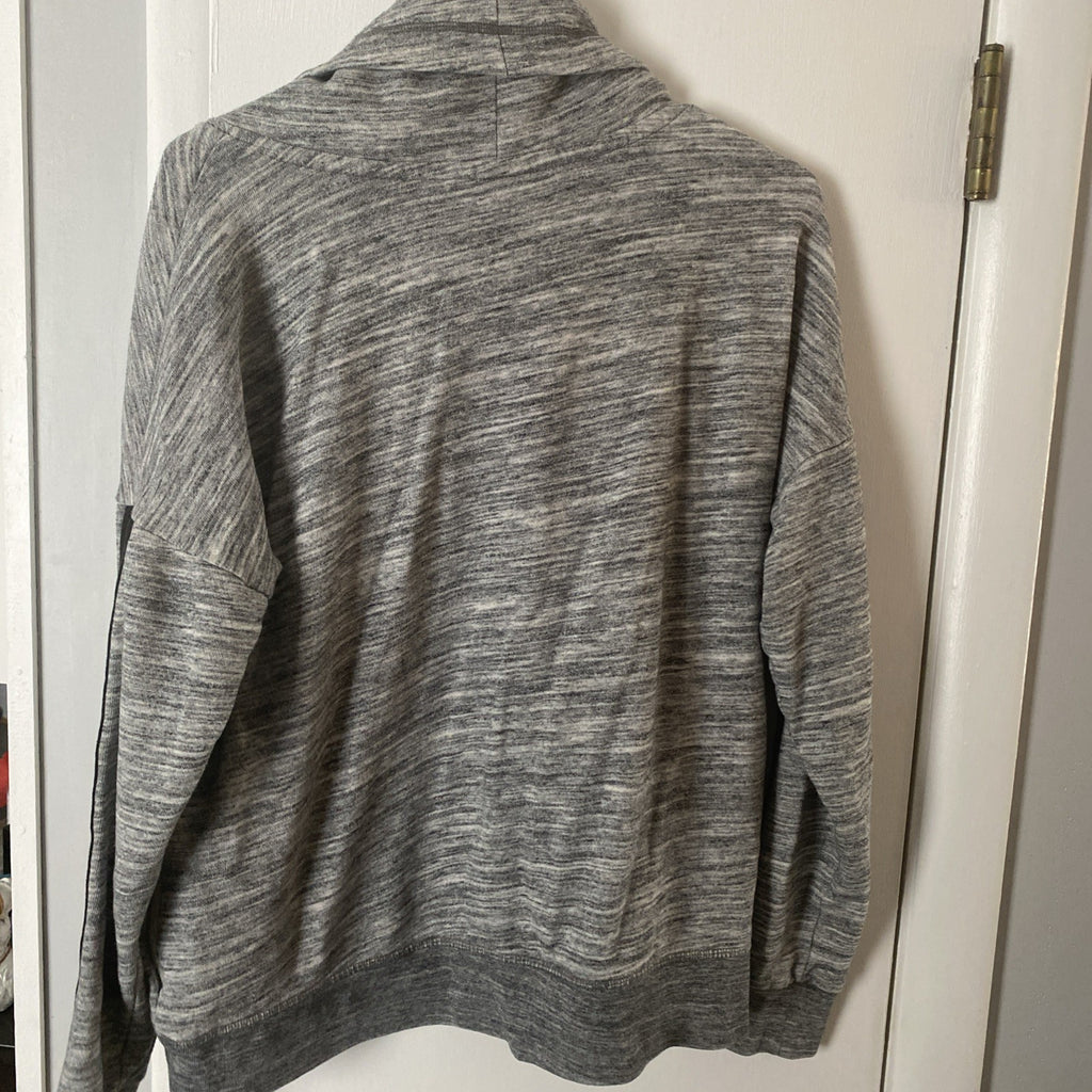 Victorias Secret PINK High-Neck Cowl Pullover, Gray Marl / Script Size Med
