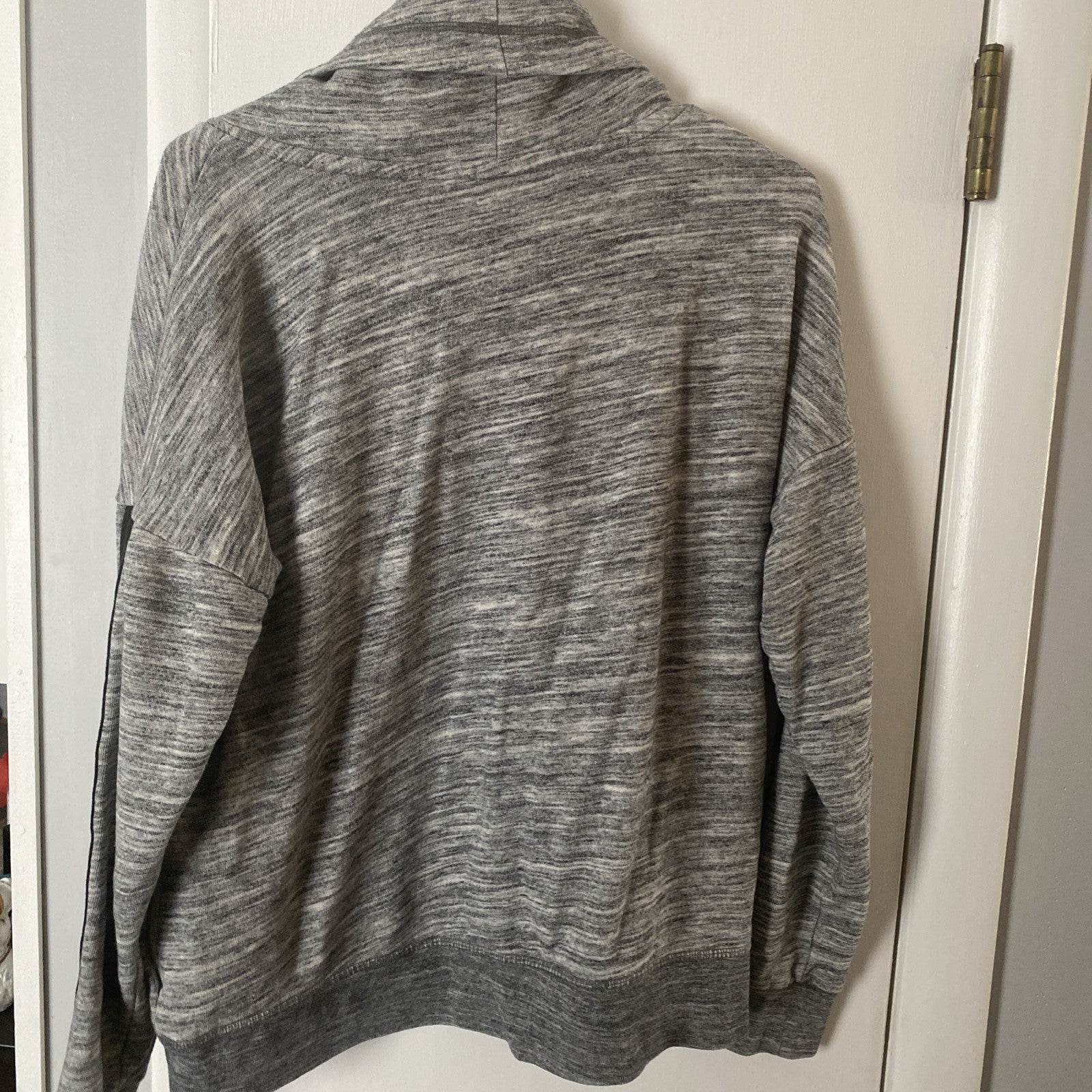 Victorias Secret PINK High-Neck Cowl Pullover, Gray Marl / Script Size Med