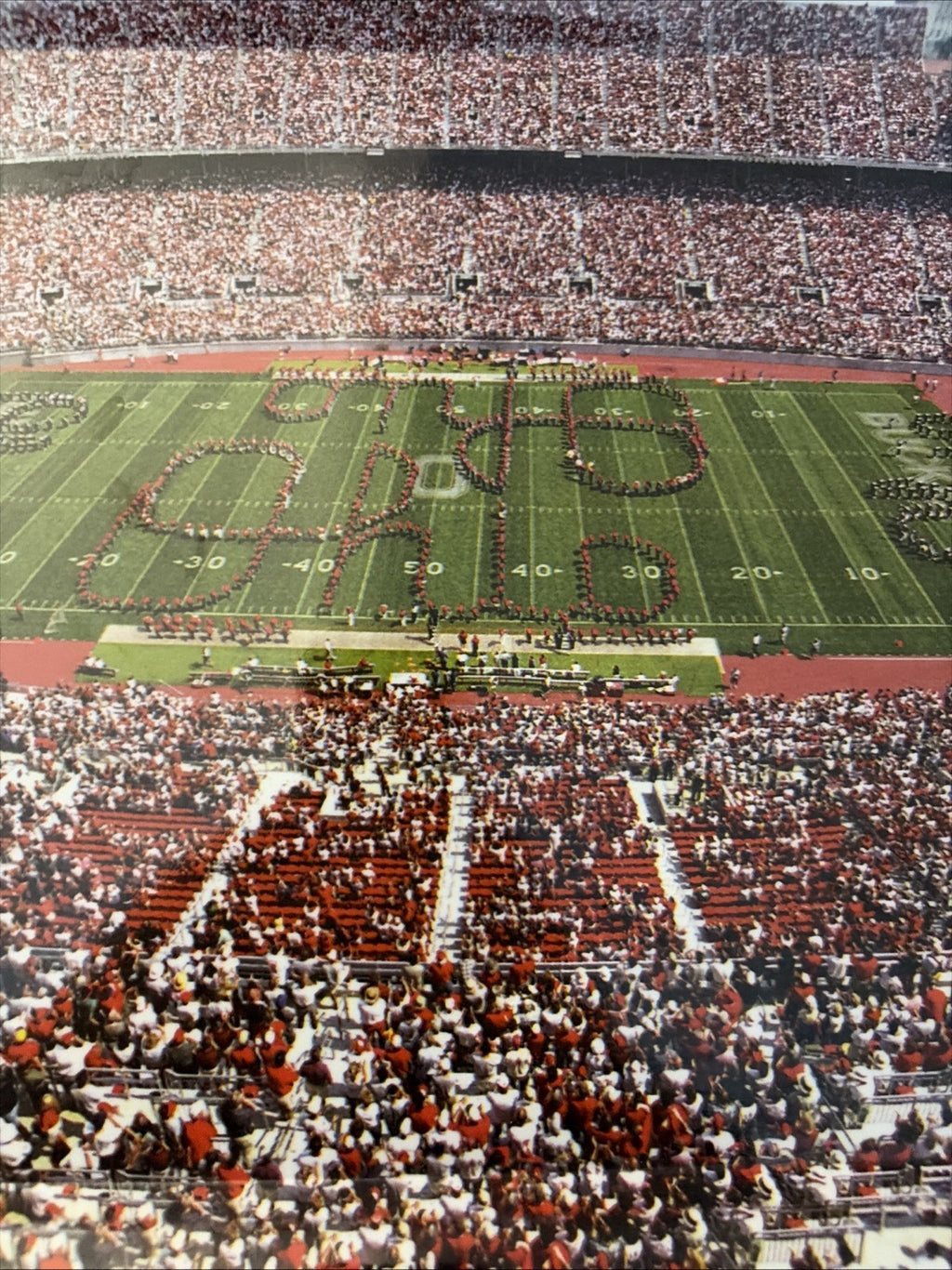 Ohio State University Buckeye Marching Band Script Ohio Serving Plate Plastic