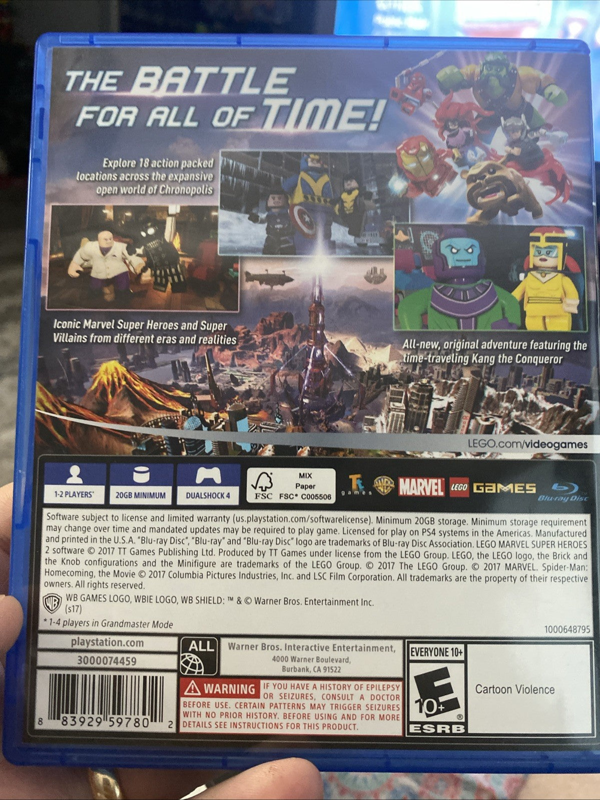 PS4 / Sony Playstation 4 Lego Marvel Super Heroes Video Game By WB Games 2017