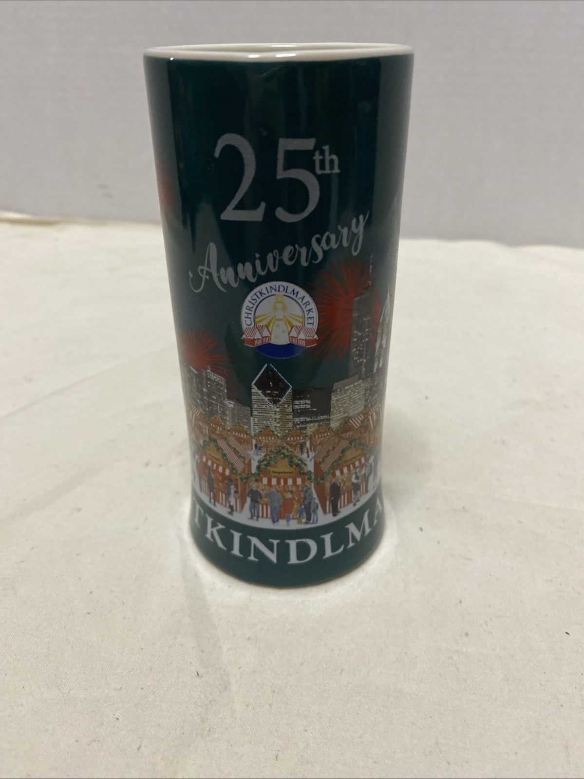 2021 CHICAGO CHRISTKINDLMARKET 25th ANNIVERSARY TALL FLUTE MUG CHRISTMAS MARKET