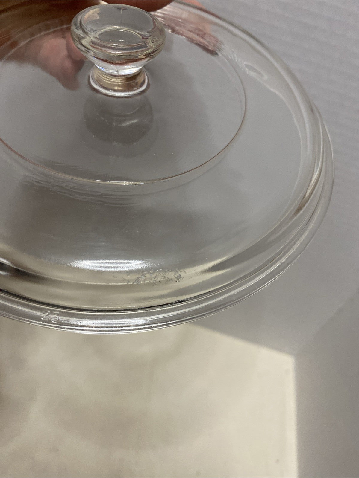Pyrex Clear Round Glass Replacement Lid Knob Handle