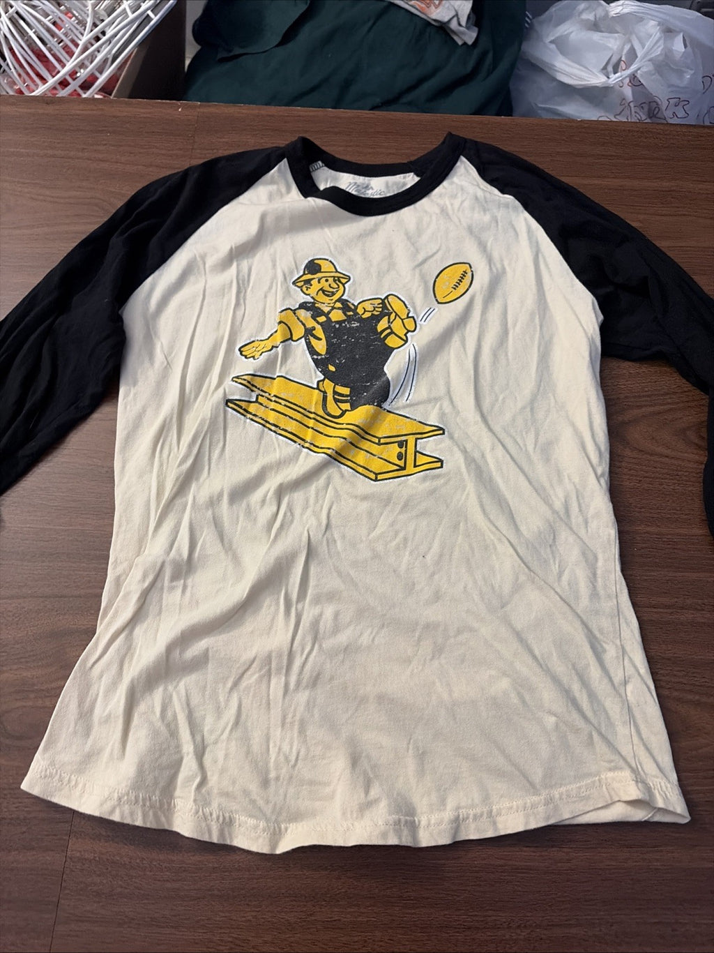 NFL Pittsburgh Steelers Majestic Threads Gridiron Classics T-Shirt Adult Large S