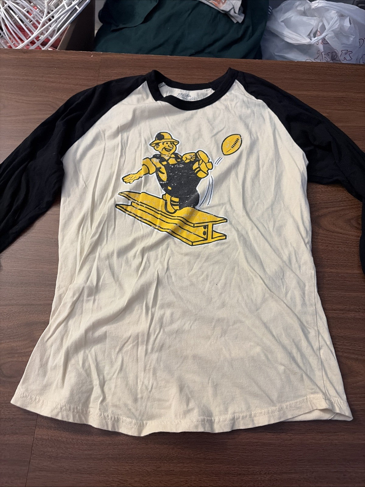 NFL Pittsburgh Steelers Majestic Threads Gridiron Classics T-Shirt Adult Large S