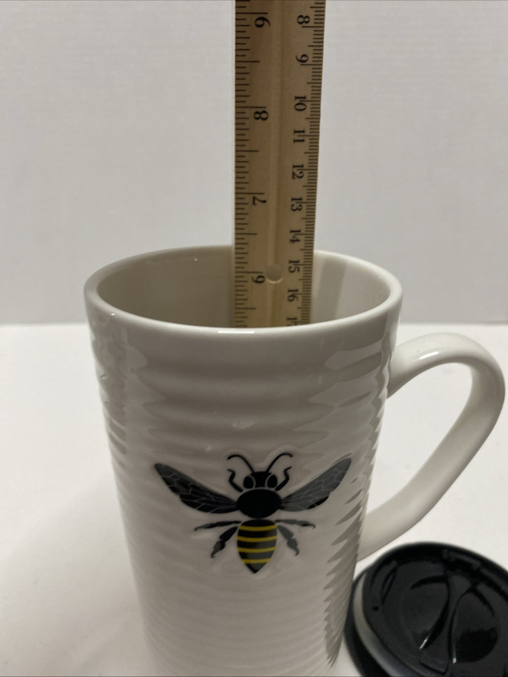 SweetNes Honeybee Travel Mug With Handle 19 Fl Oz Ceramic