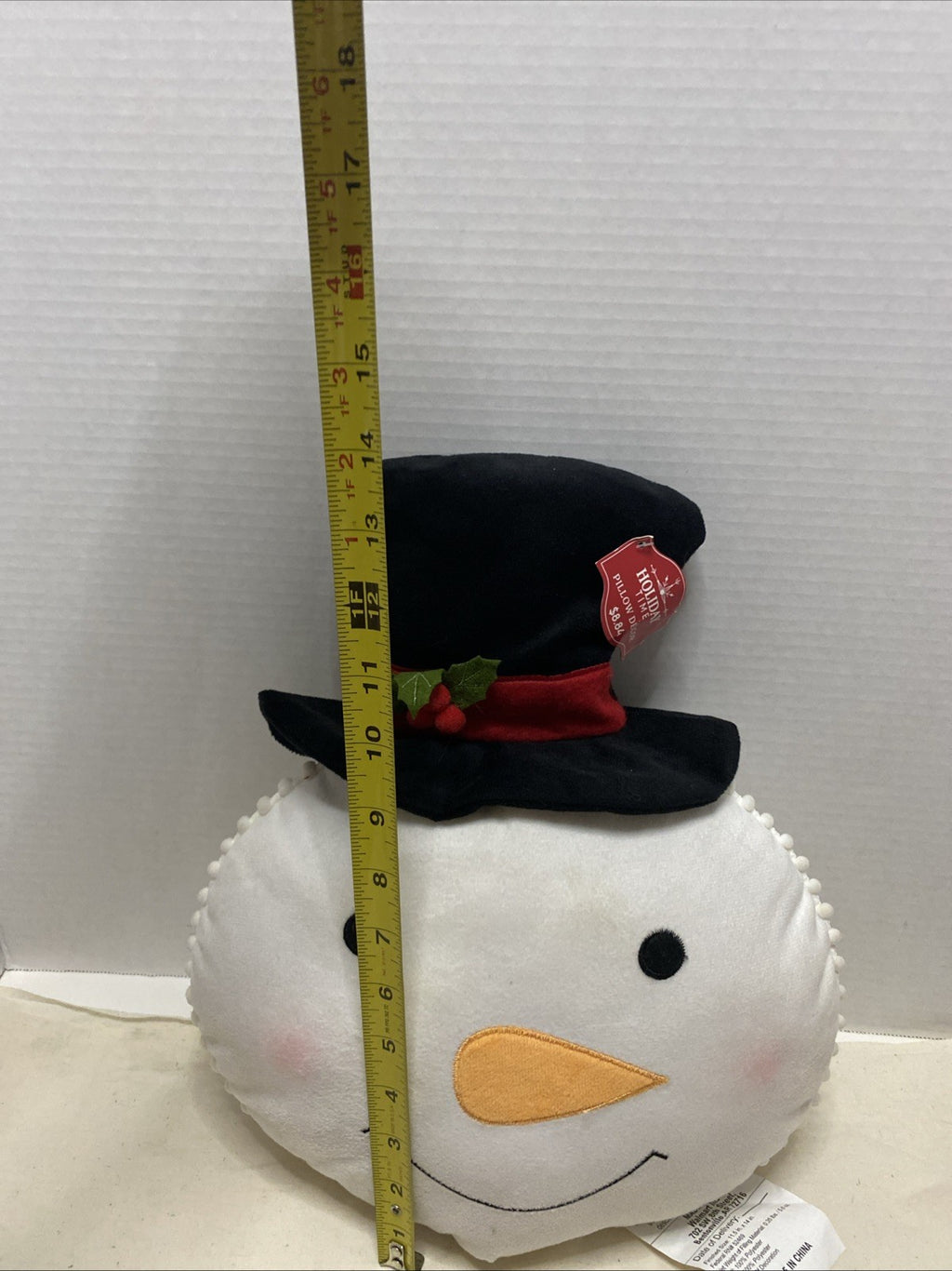 Holiday Time 14" Snowman Christmas Decorative Pillow