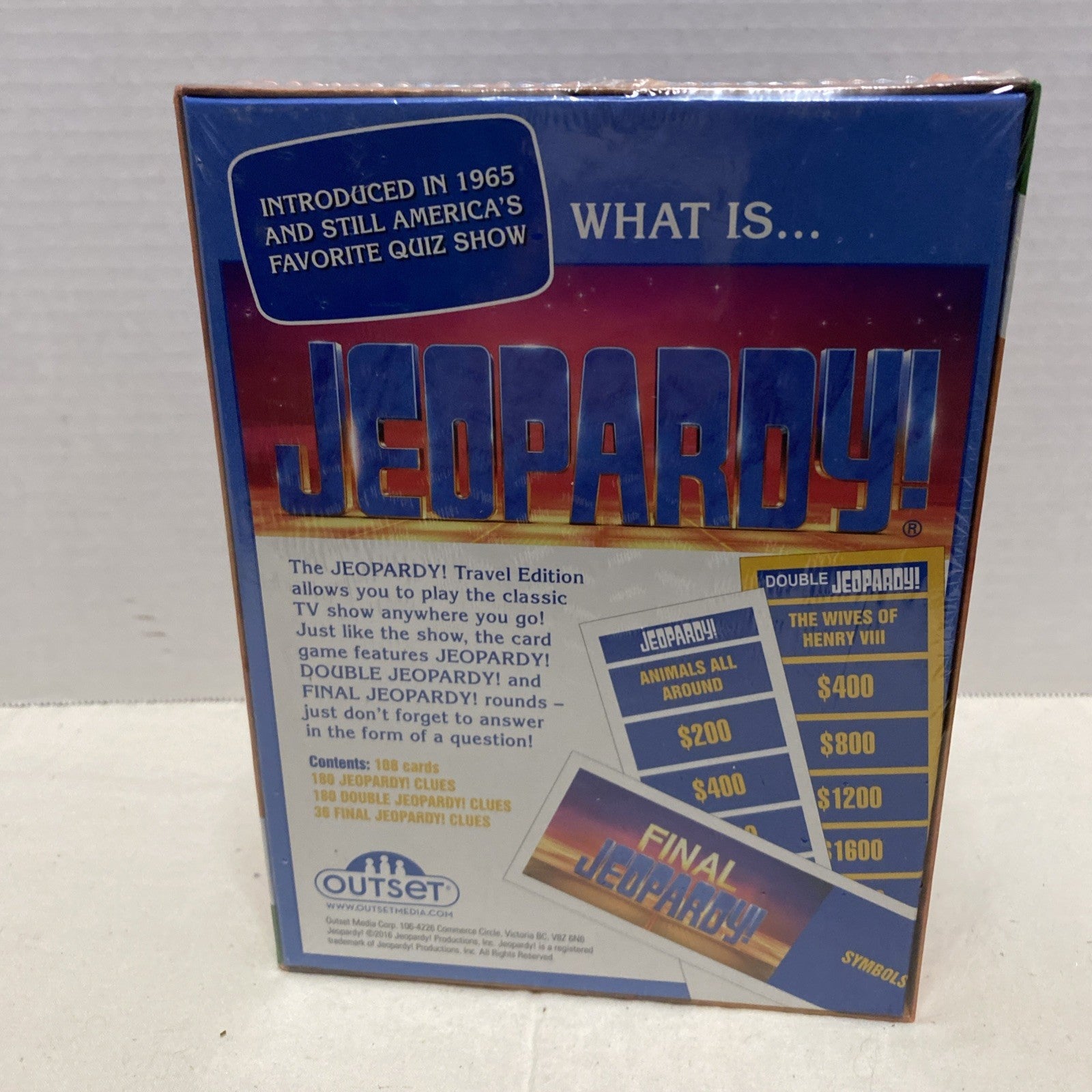 New! Jeopardy! Travel Edition - Sealed Boxed Game