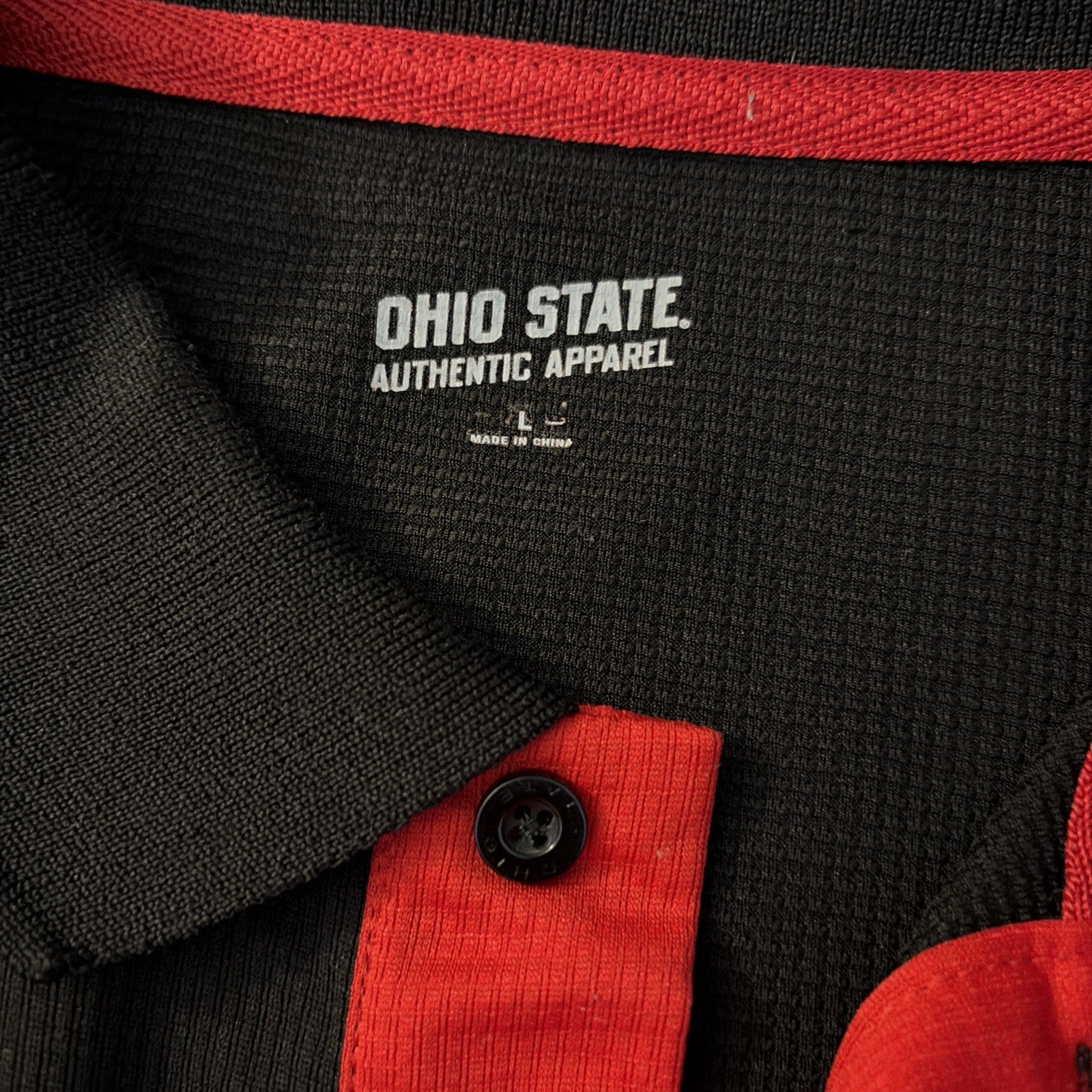 The Ohio State University Buckeyes Men’s Large Polo Short Sleeve Shirt