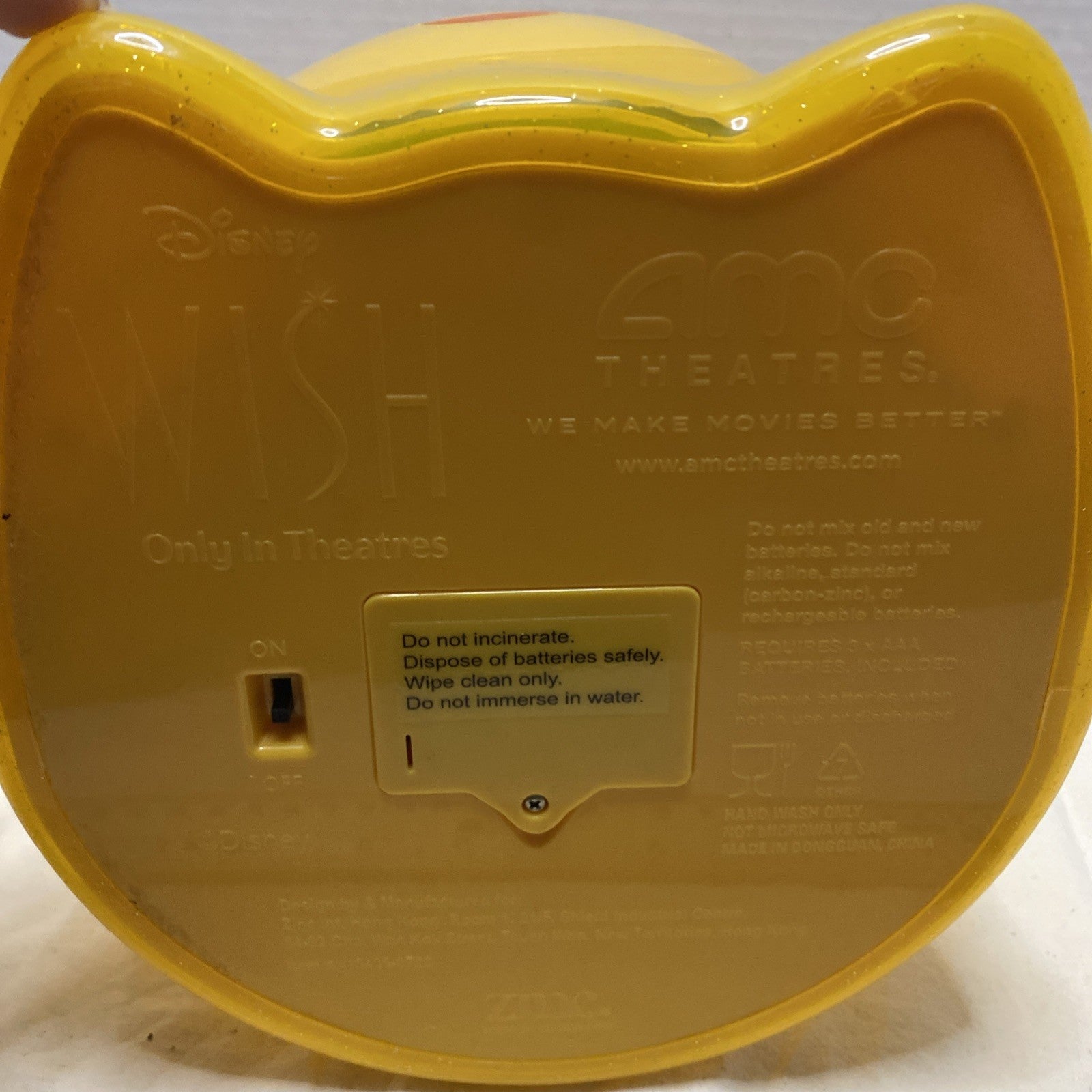 AMC Exclusive 2023 Disney Movie WISH  Star Light-Up Popcorn Bucket