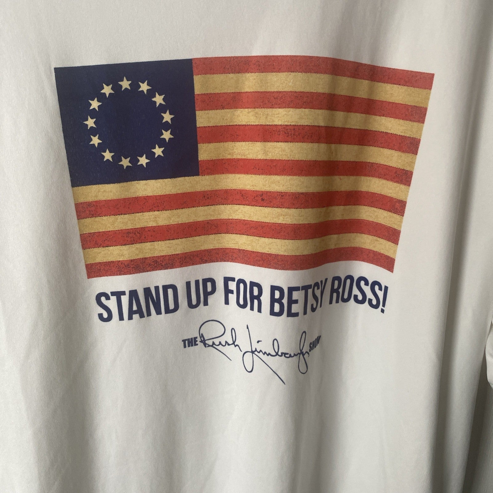 Stand Up For Betsy Ross Rush Limbaugh Show Mens Size Large Short Sleeve T Shirt