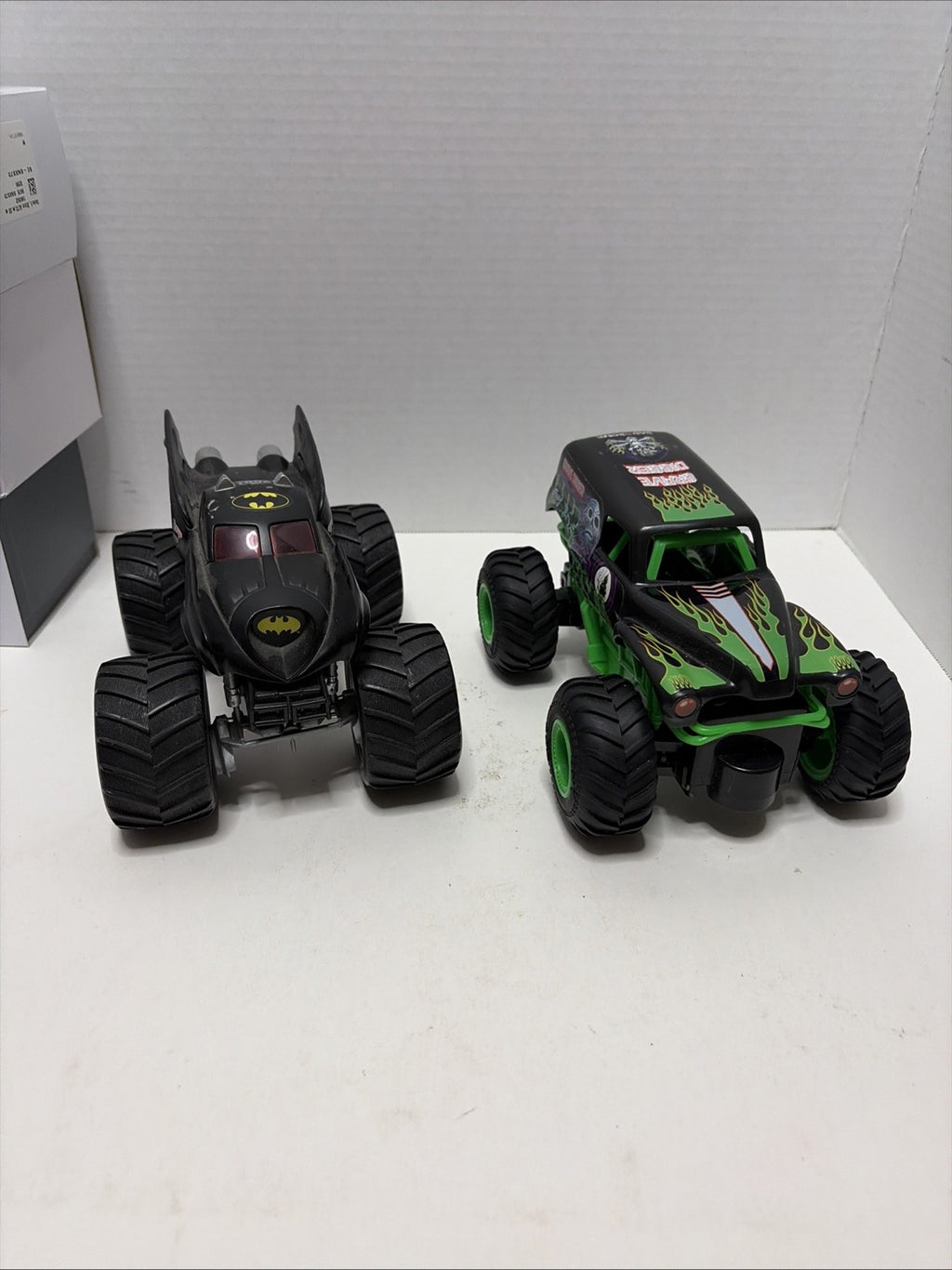 Hot Wheels Monster Jam Trucks Lot Of 2. 4”x7”. See Pic Batman And Grave Digger
